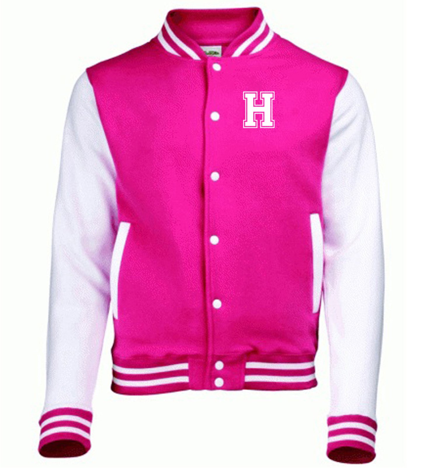 Jaqueta College Americana College4EVER Pink letra H bordada