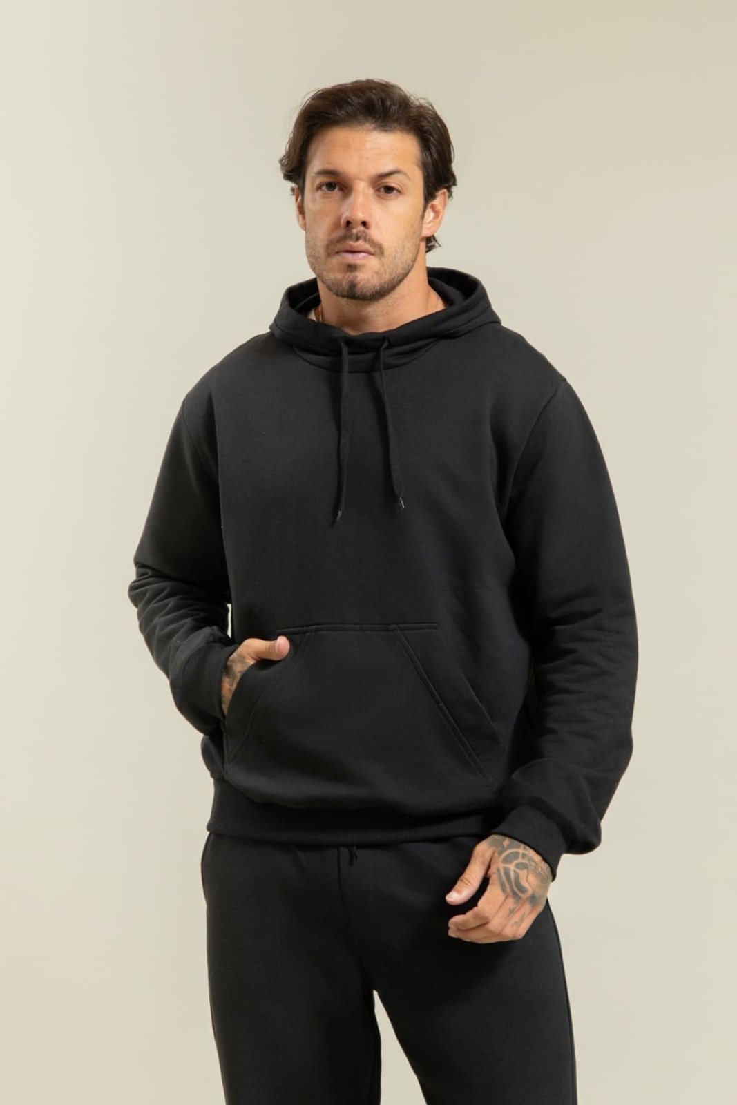 Blusa de Moletom Masculina com Capuz e Bolso Canguru Dialogo