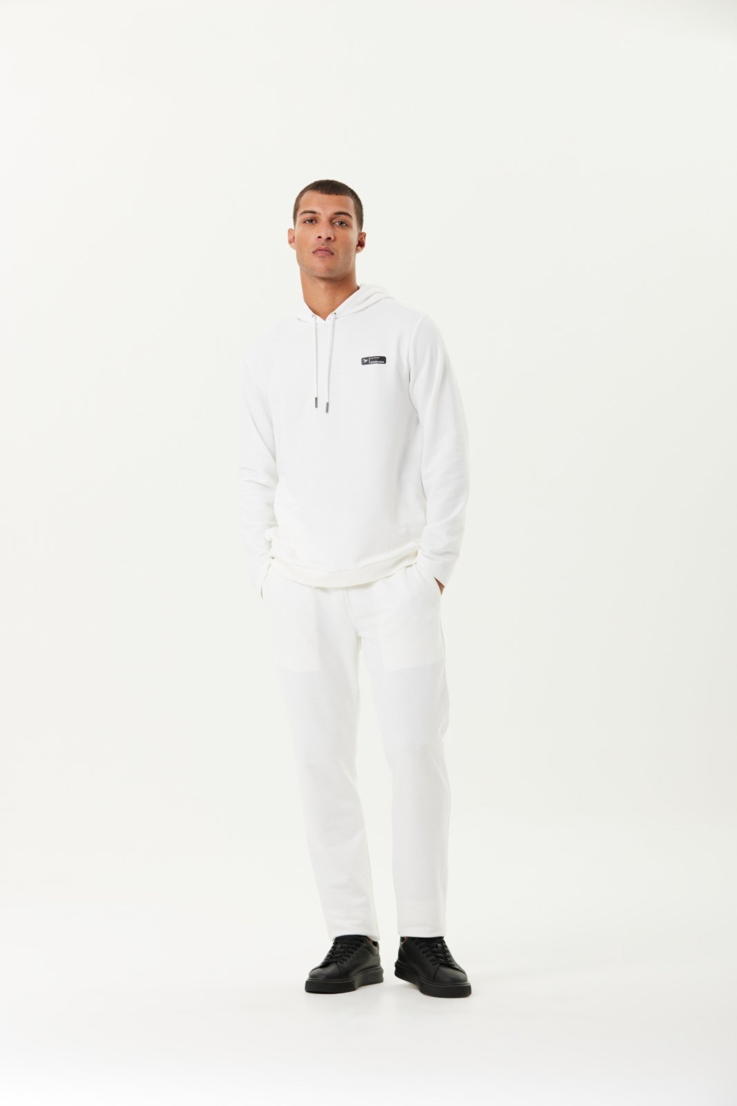 Calça Moleton Traymon Com Elástico Off White
