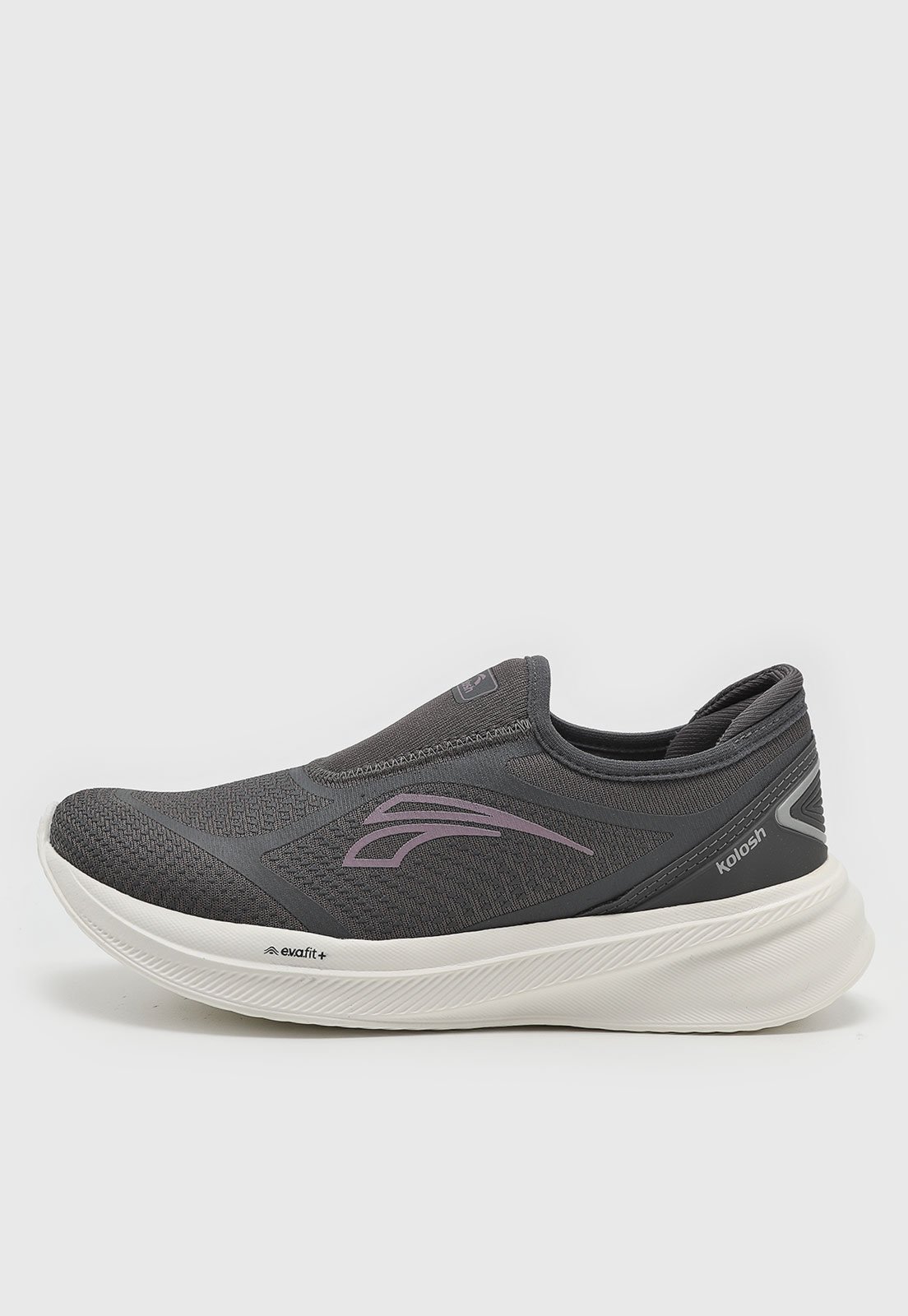 Tênis Kolosh Slip On Detalhes Lilás Grafite