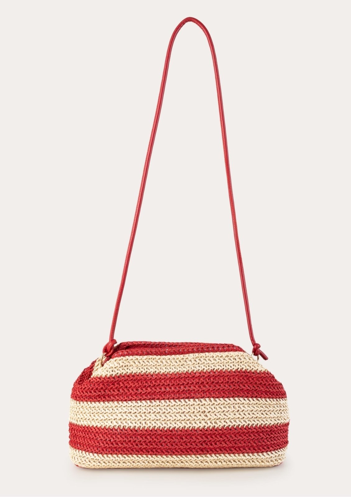 Vista 2 Bolsa Feminina Crossbody Em Palha Hering vermelho Hering vermelho