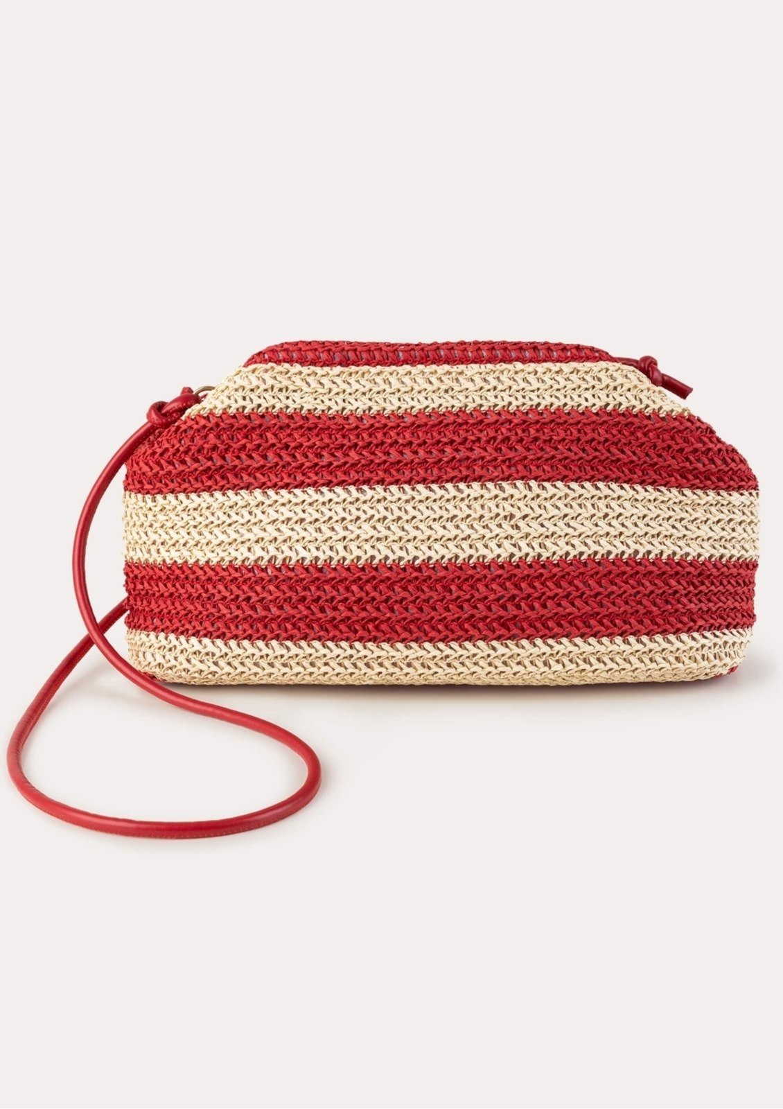 Vista 3 Bolsa Feminina Crossbody Em Palha Hering vermelho Hering vermelho