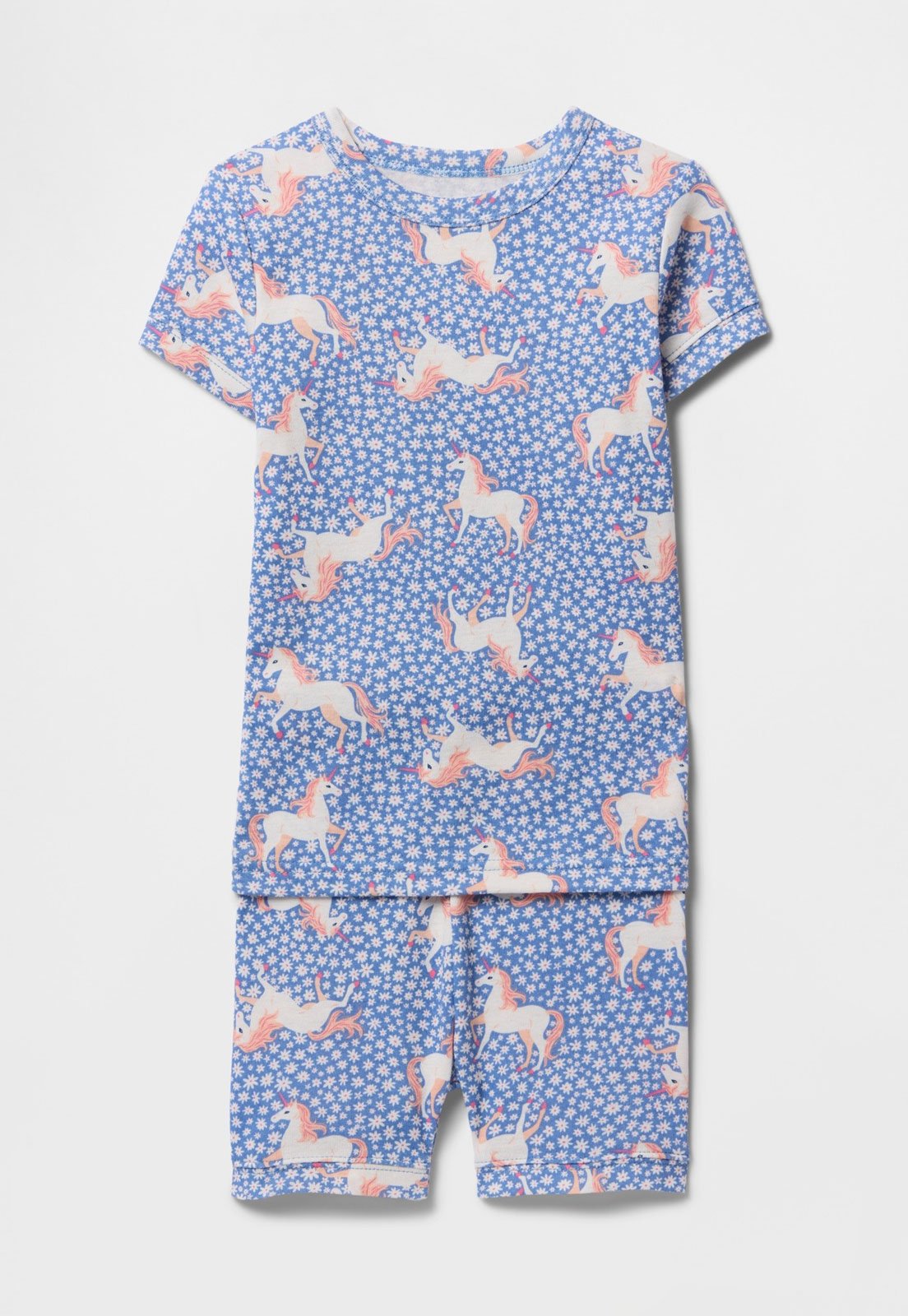 Vista 2 Kit Pijama 2pçs GAP Curto Unicórnio azul GAP azul