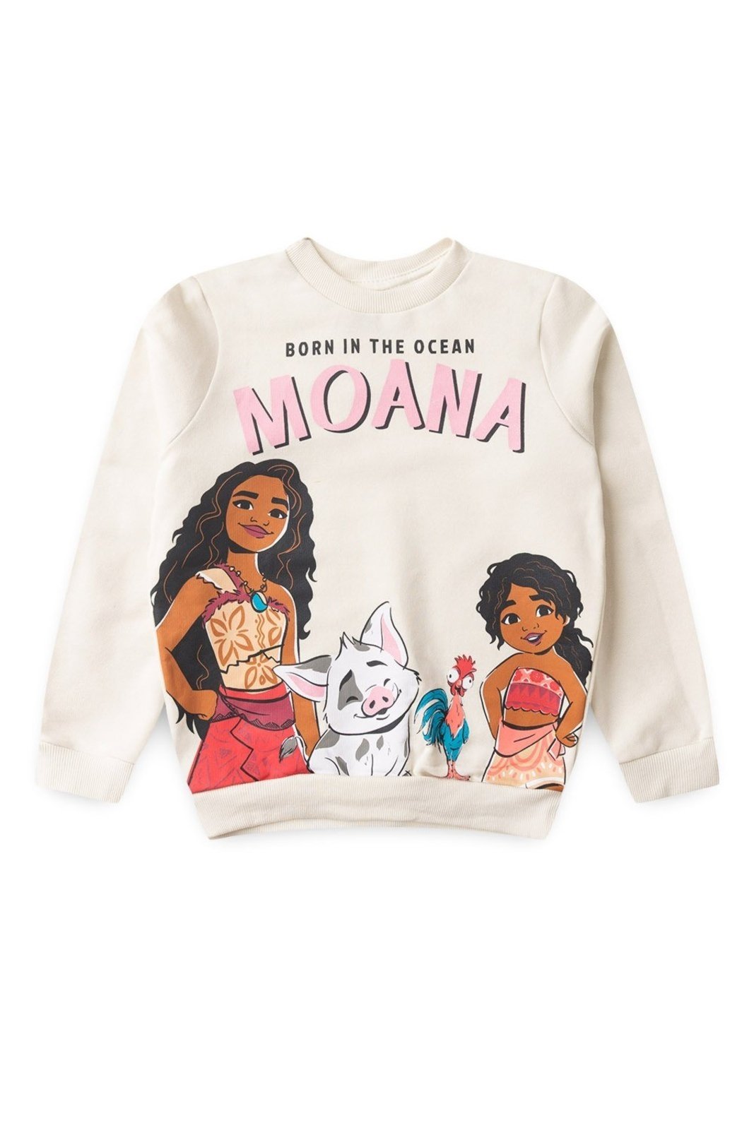 Infantil – Casaco Disney Moletom Moana Off White