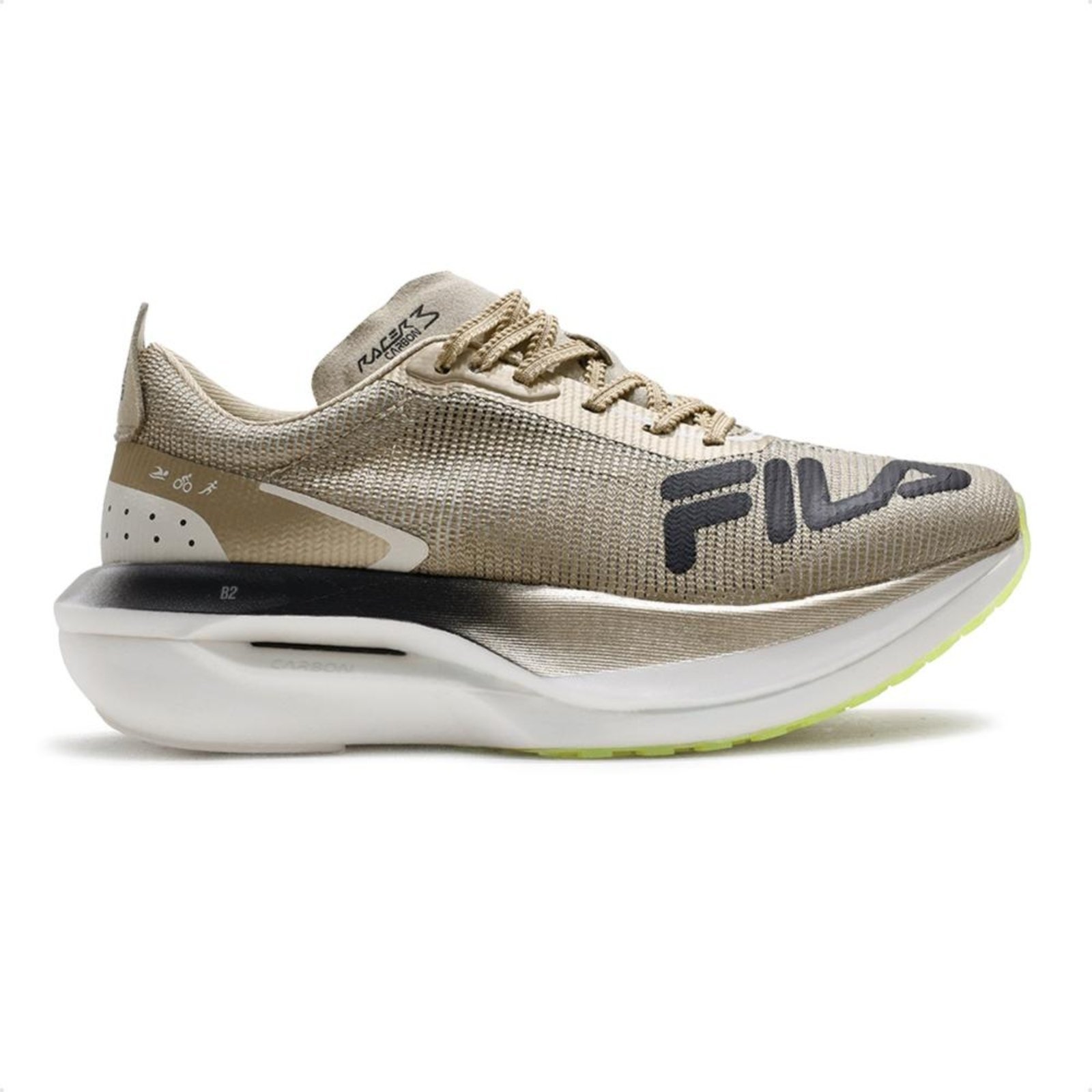 Tênis Fila Racer Carbon 3 Tri Masculino Dourado