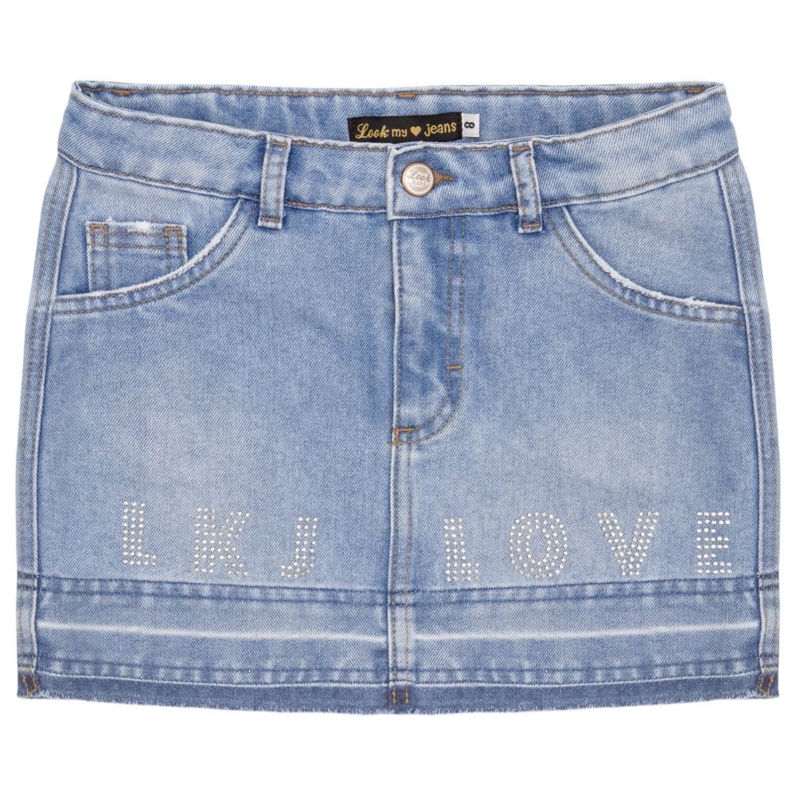 Infantil - Saia Juvenil Look Jeans Curta Jeans
