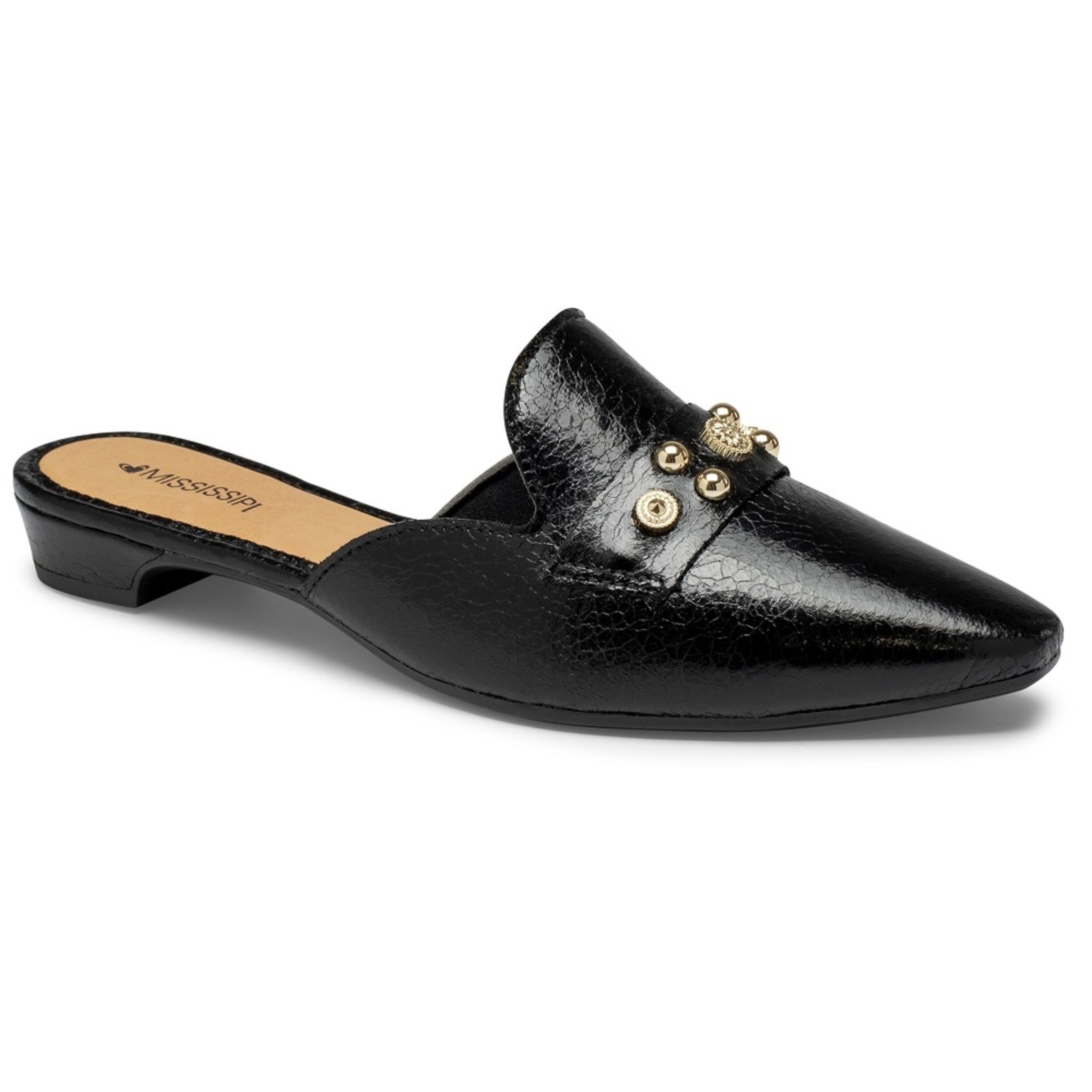 Mule Bico Fino Mississipi ME231 Feminino – Preto