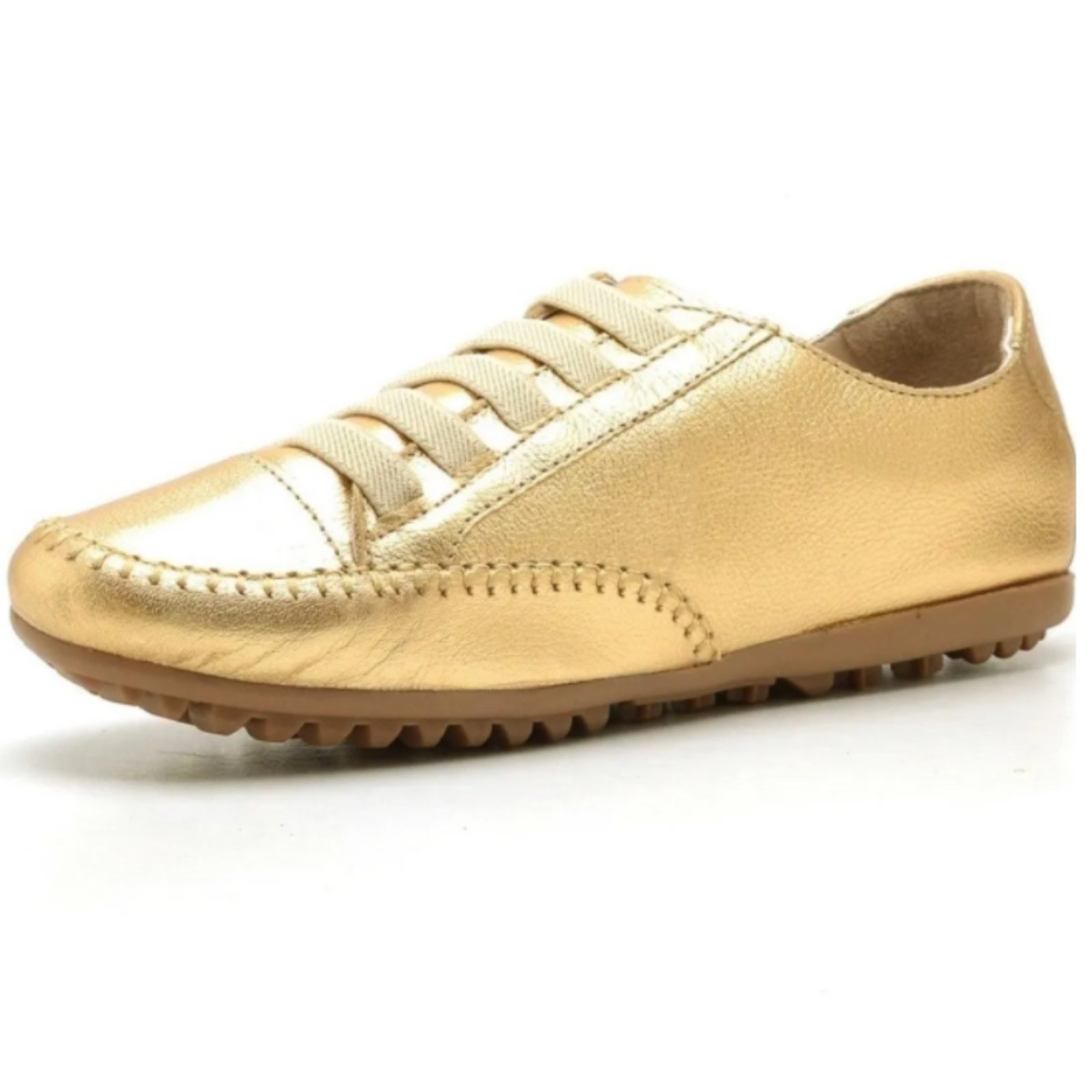 Tênis Mocatênis Feminino em Couro – Exclusividade diRavena cod101 – dourado
