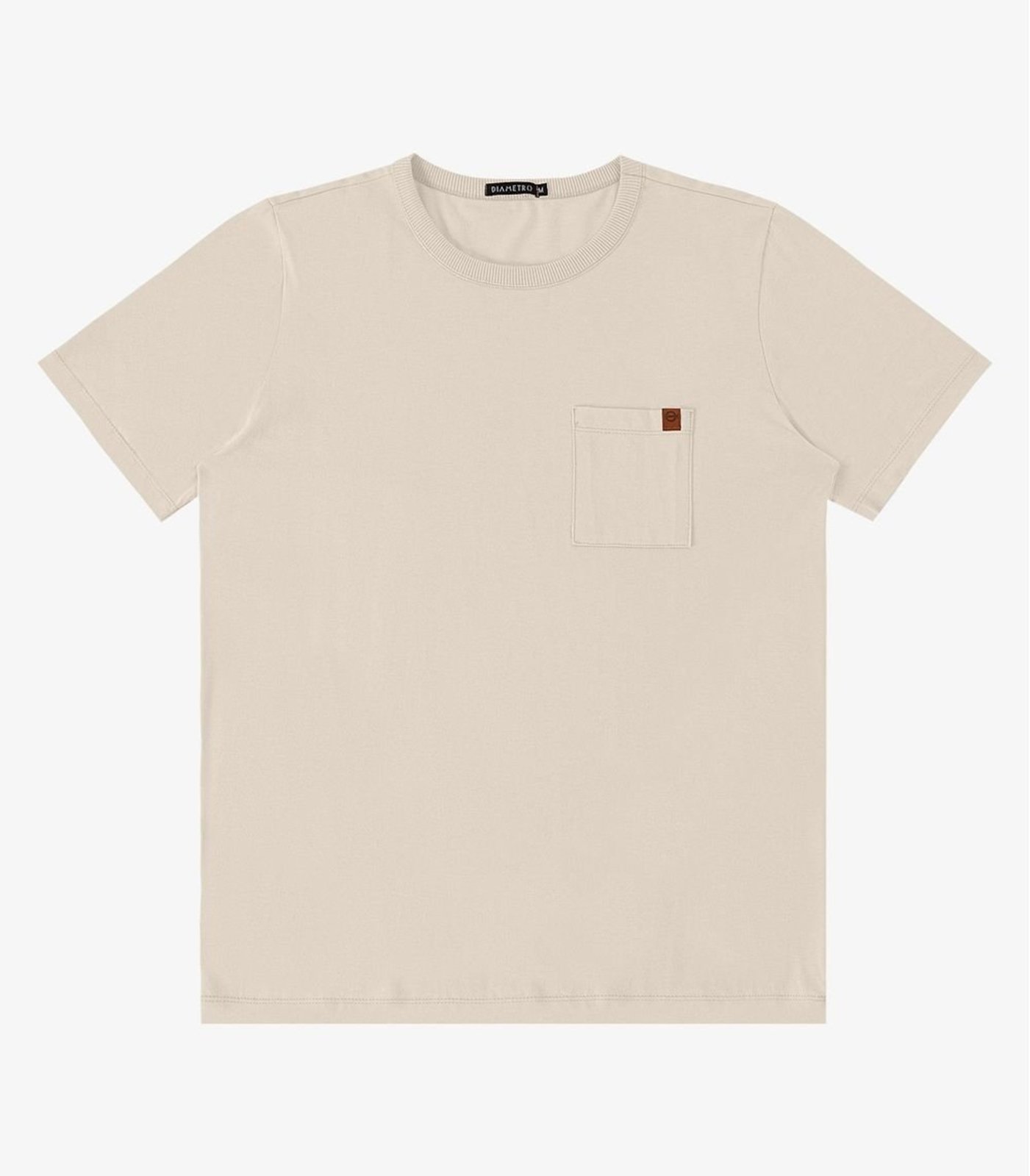 Camiseta Meia Malha Masculina Diametro Bege