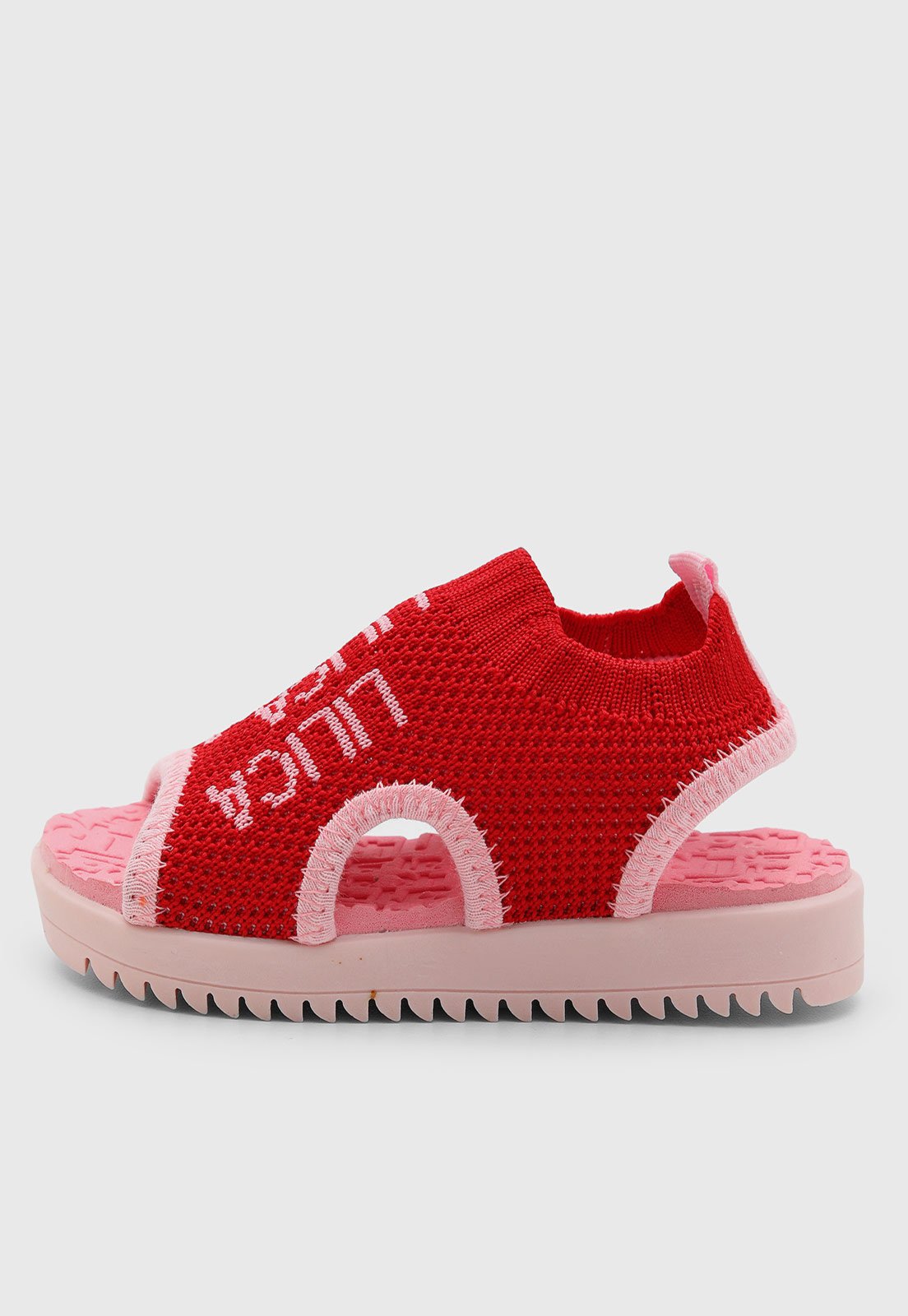 Vista 3 Infantil - Sandália Lilica Ripilica Knit Vermelha/Rosa vermelho rosa Lilica Ripilica vermelho rosa