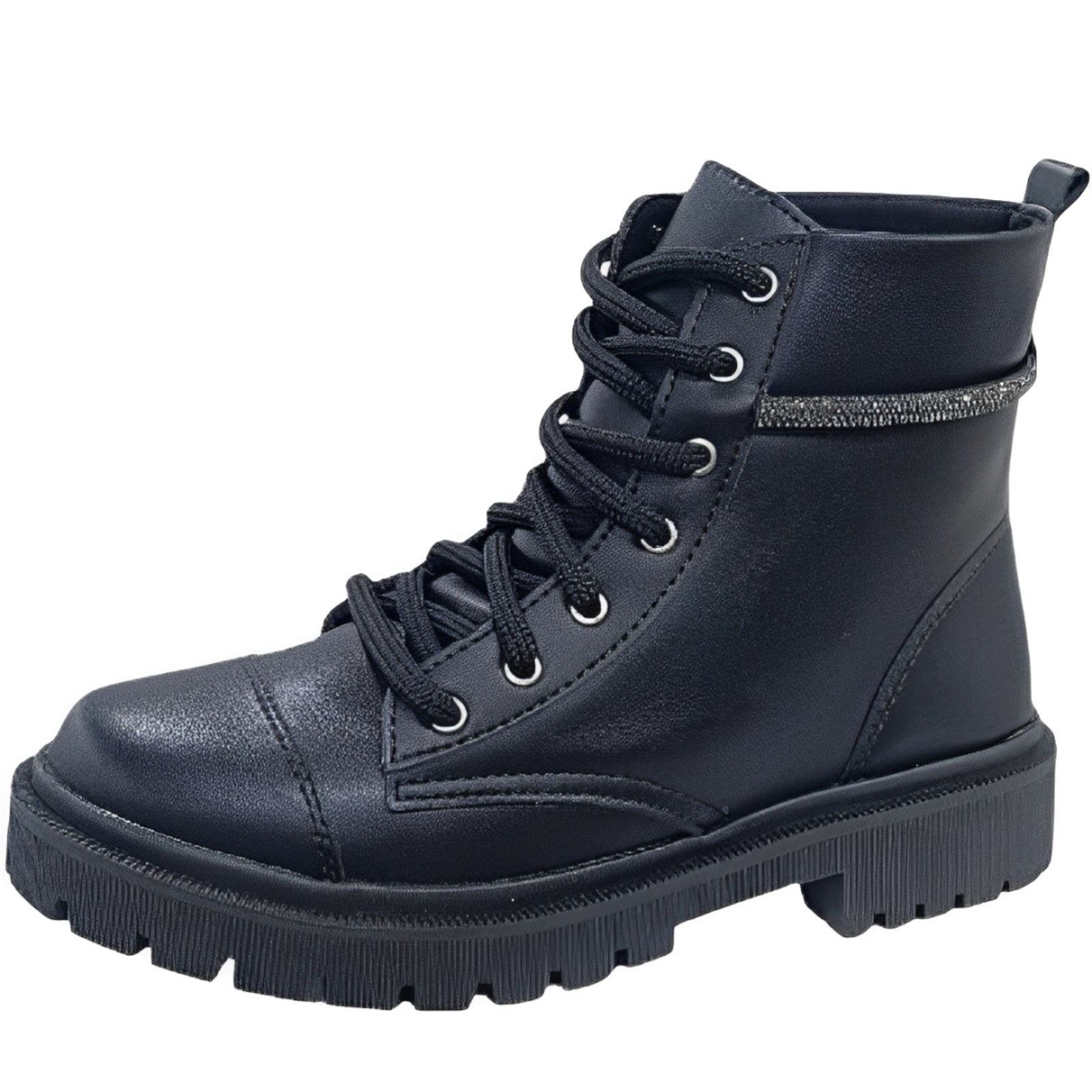 Bota Coturno Feminino Tratorado Conforto Brilho Strass Santa Rosa
