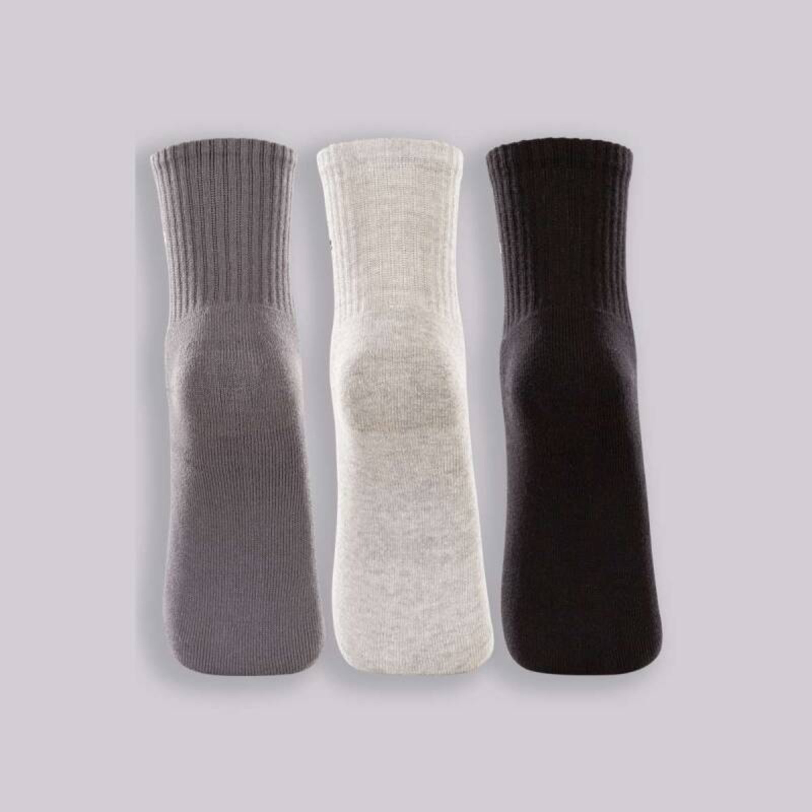 Vista 3 Kit Meia Lupo 3 Pares Adulto - Unissex Lupo cinza
