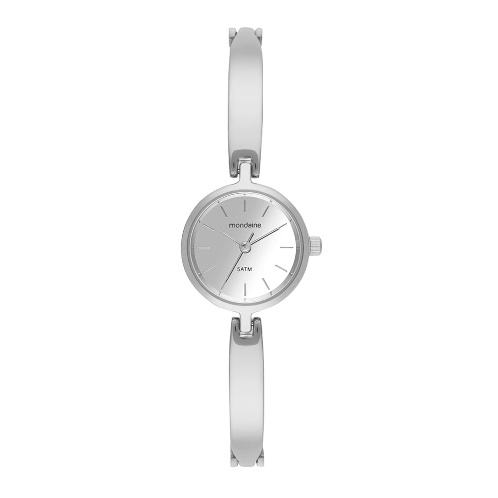 Relógio Feminino Bracelete Espelhado Prata Mondaine