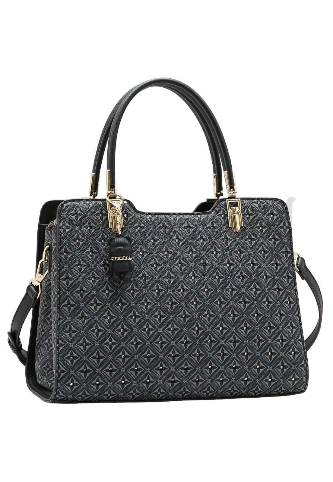 Bolsa Feminina Chenson Mão Monograma Cristal 3485746 Preto