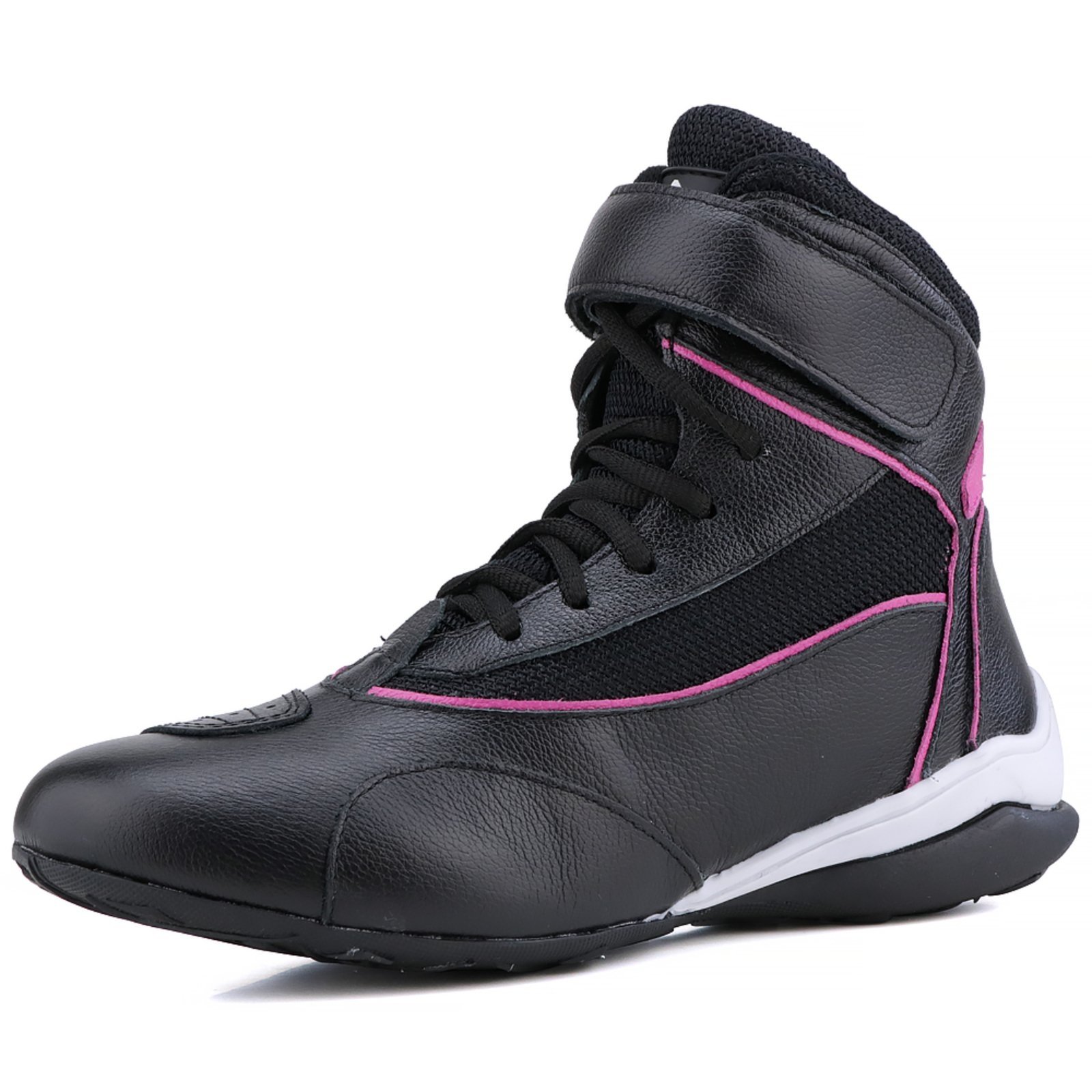 Bota Feminina De Treino Mr. Gutt Fitness Academia Couro Preto/Rosa