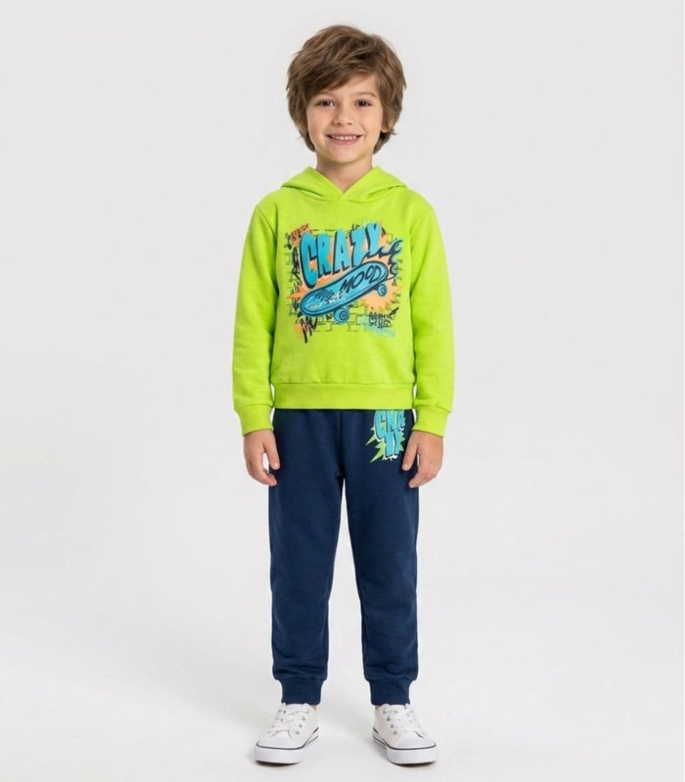 Infantil - Conjunto Moletom Menino Blusão E Calça Select Verde