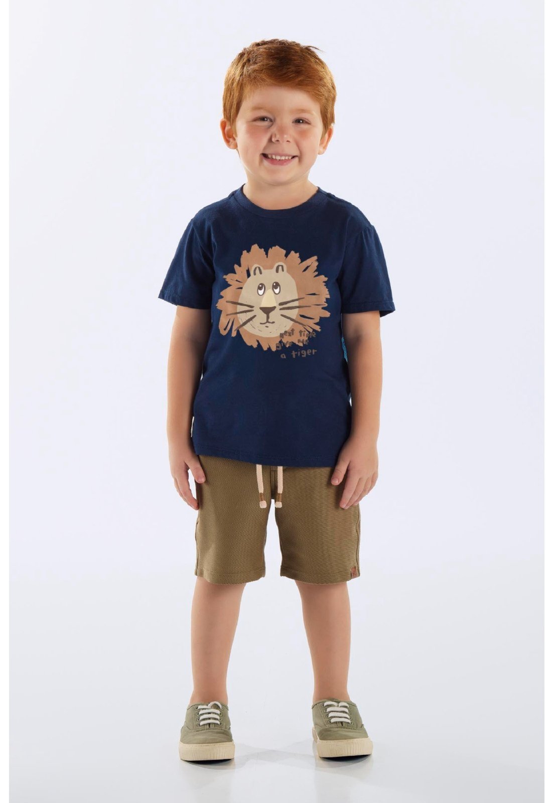 Vista 2 Infantil - Camiseta Leão em Algodão Up Baby bege Up Baby bege