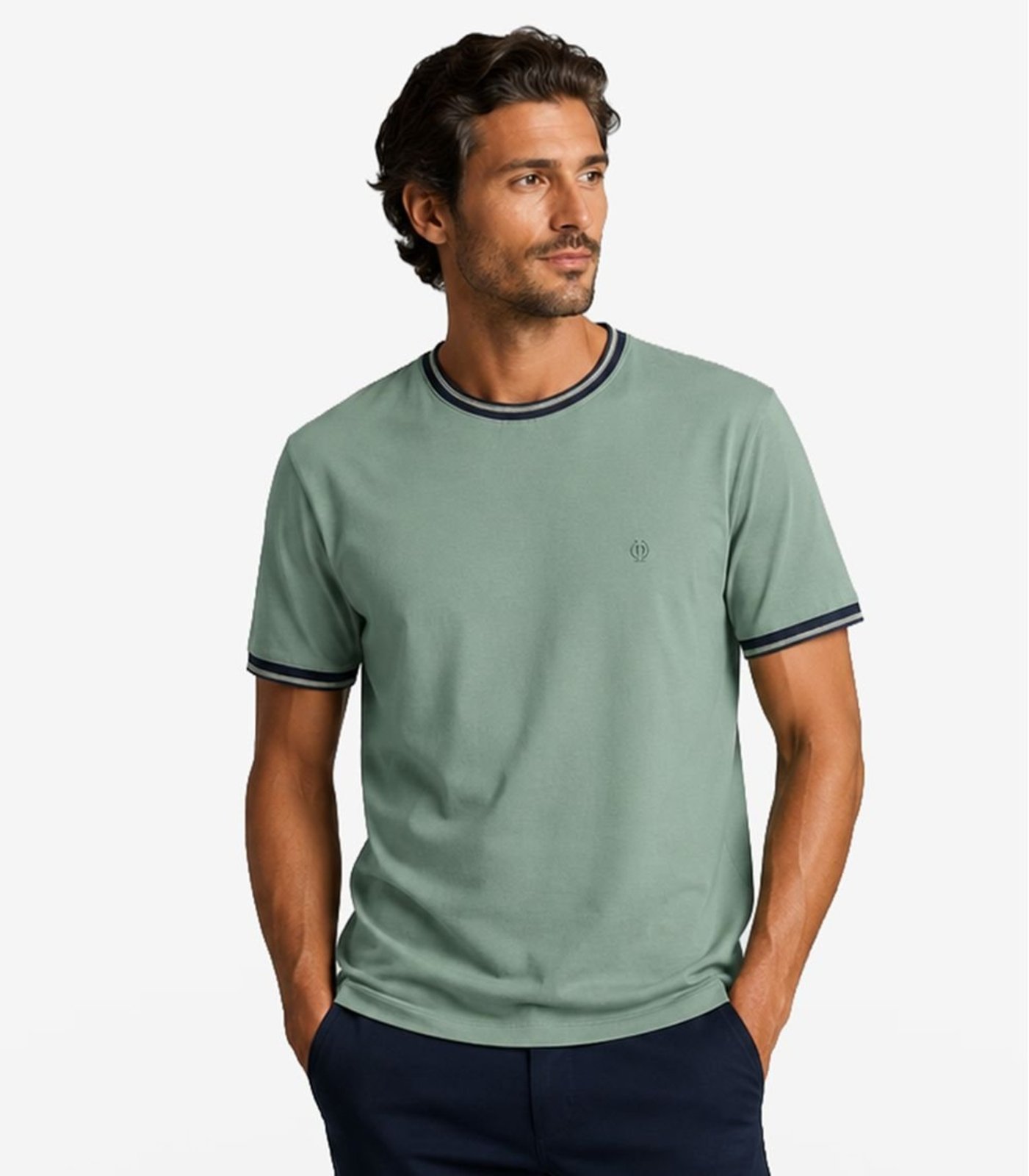 Camiseta Masculina Cotton Leve UV Diametro Verde