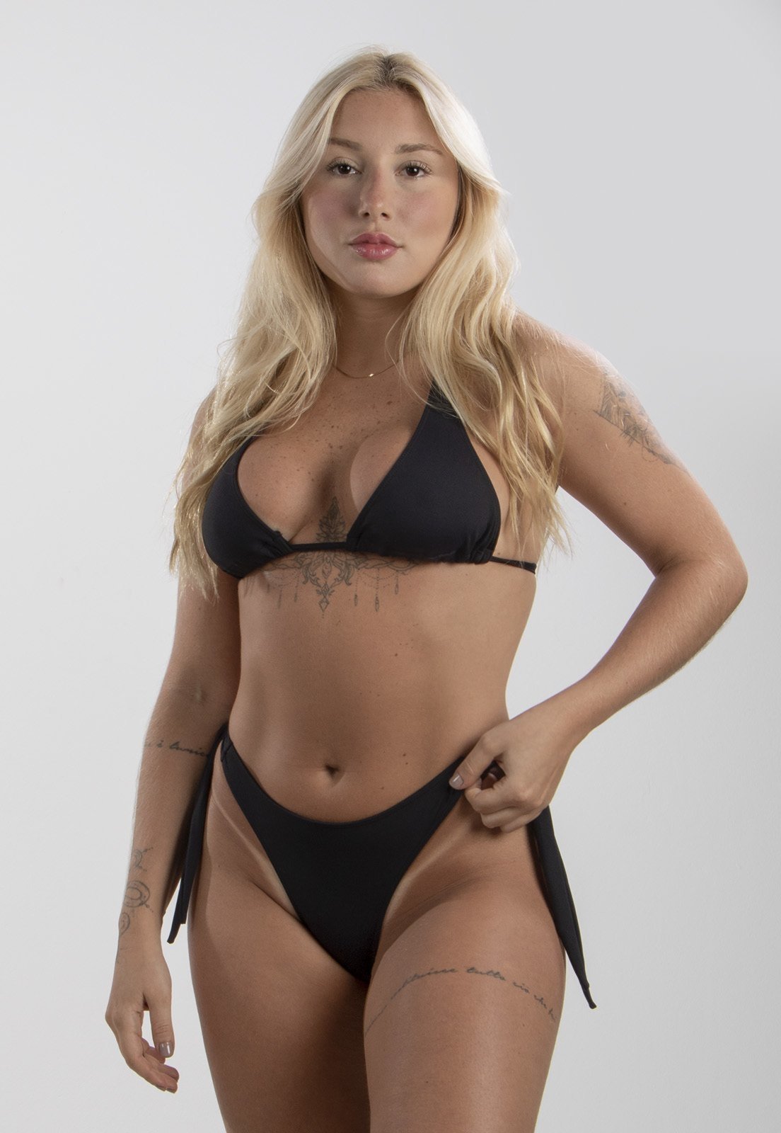 Biquíni Rioutlet Cortinão Moda Praia Preto
