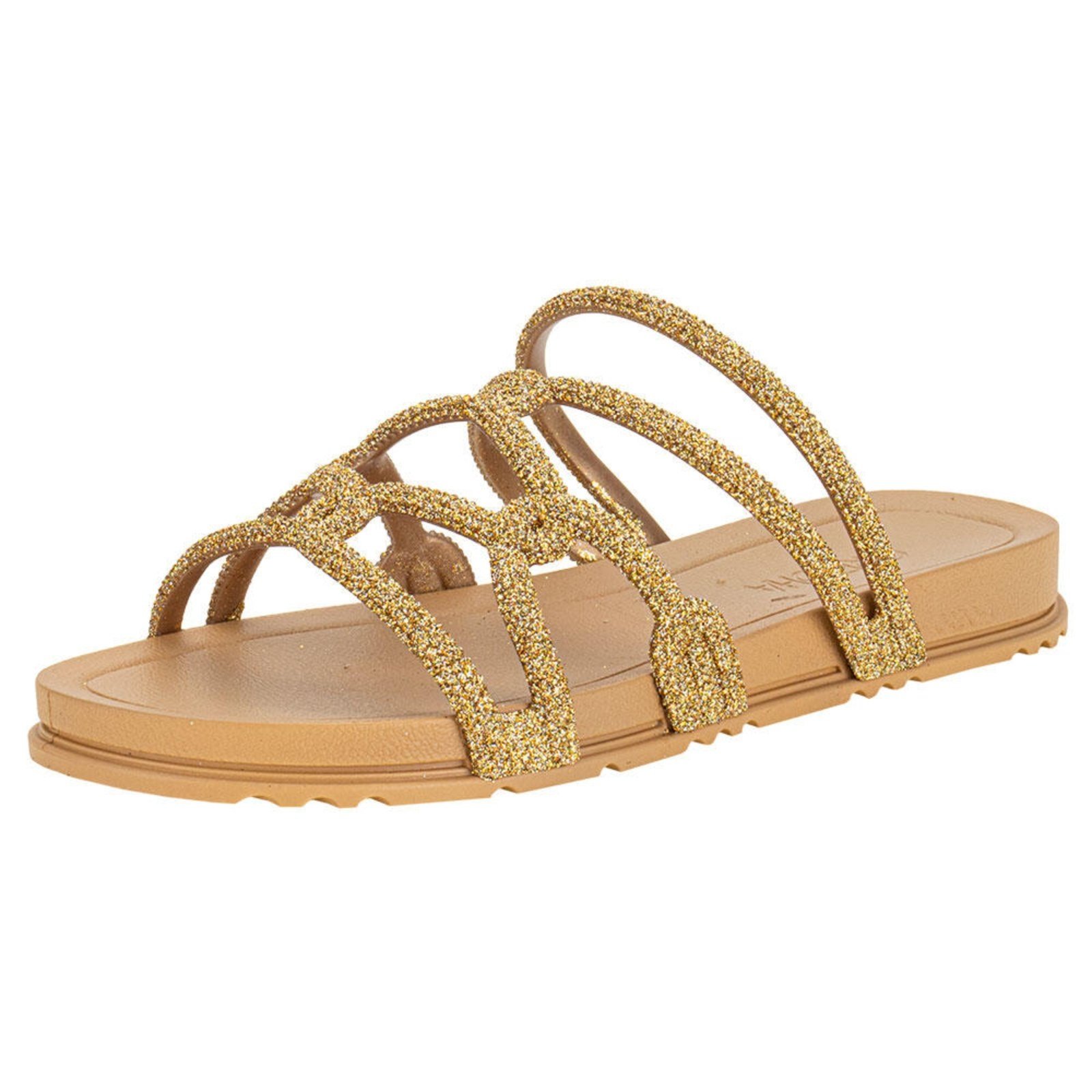 Tamanco Feminino Flat Acolher Grendha 19082 3299082 Dourado