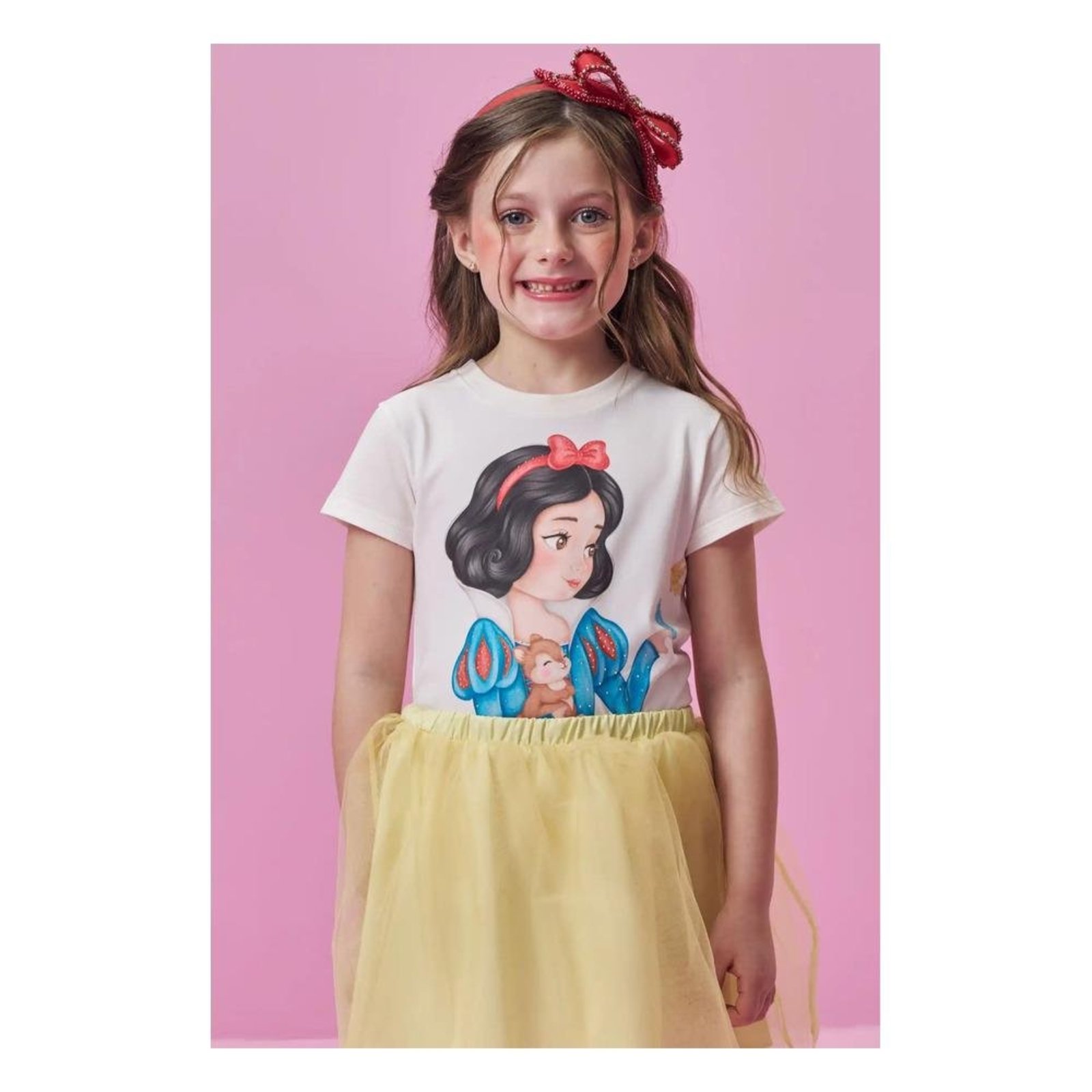 Infantil - Blusa Menina Estampado Branca de Neve Kukiê 10 Unico