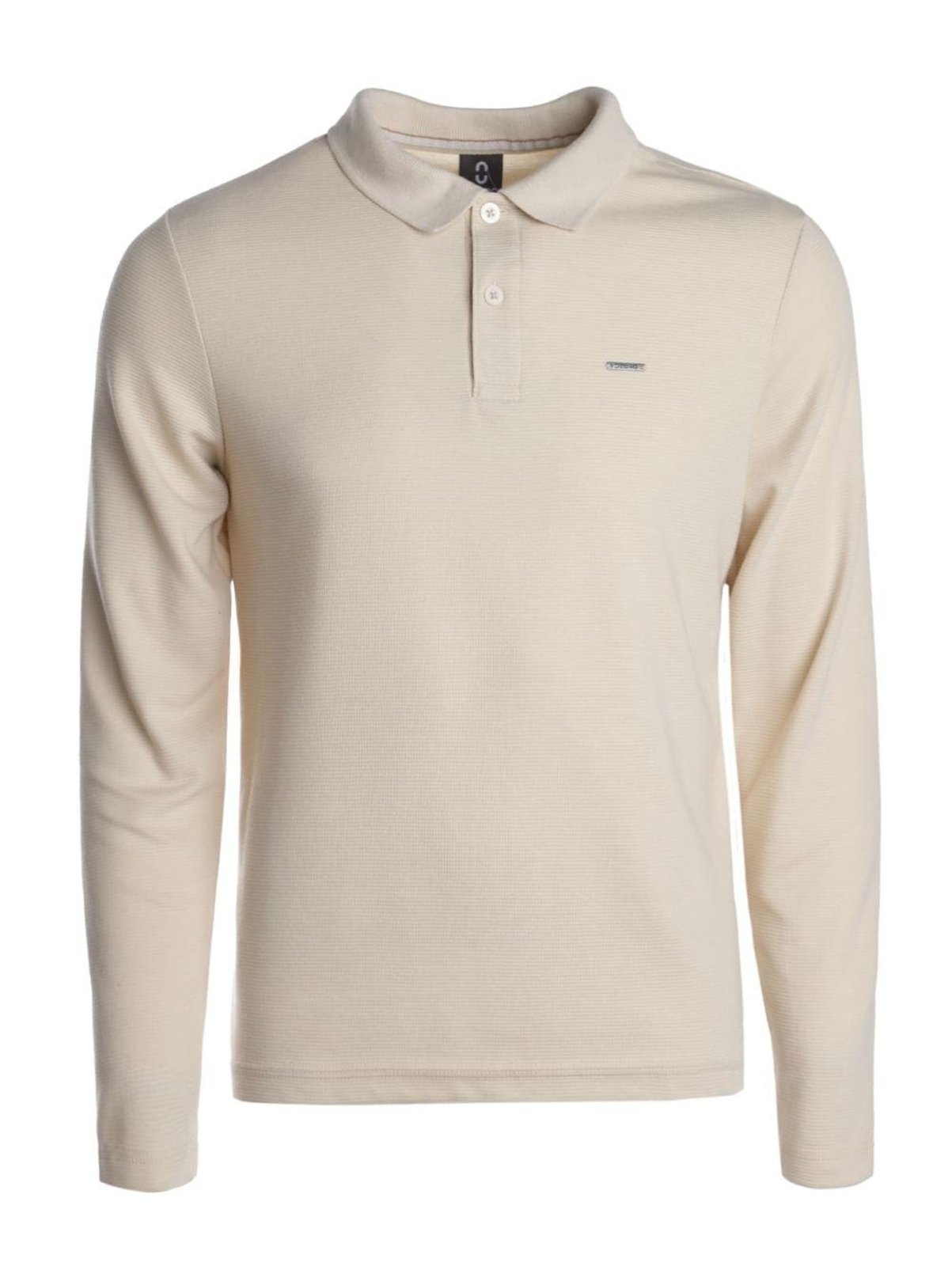 Polo Malha Texturizada Manga Longa Masculina AREIA
