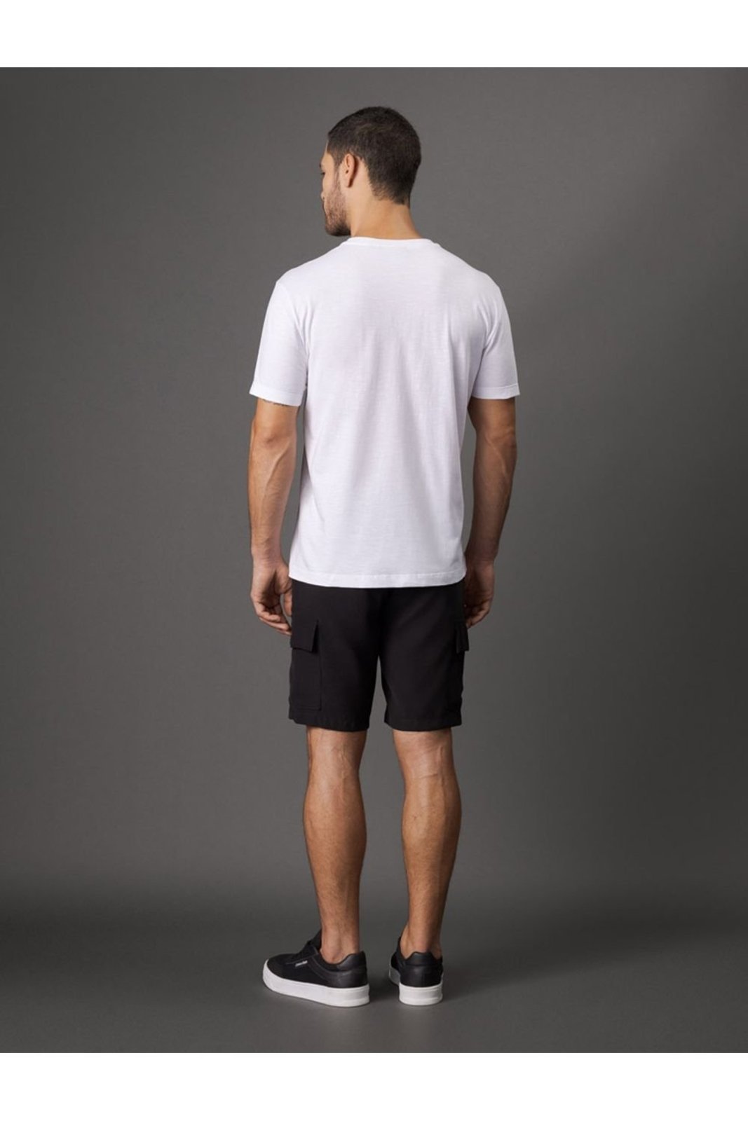 Camiseta Masculina Slim Flamê Calvin Klein - Branco CKS Premium Label