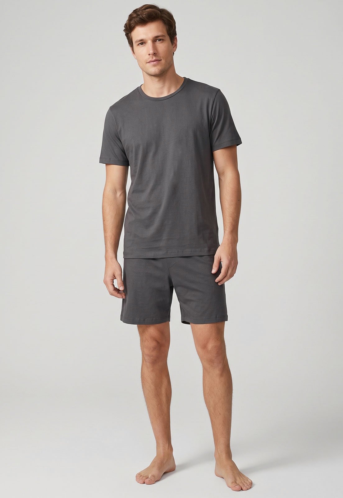 Conjunto Pijama Masculino Hering Liso Cinza