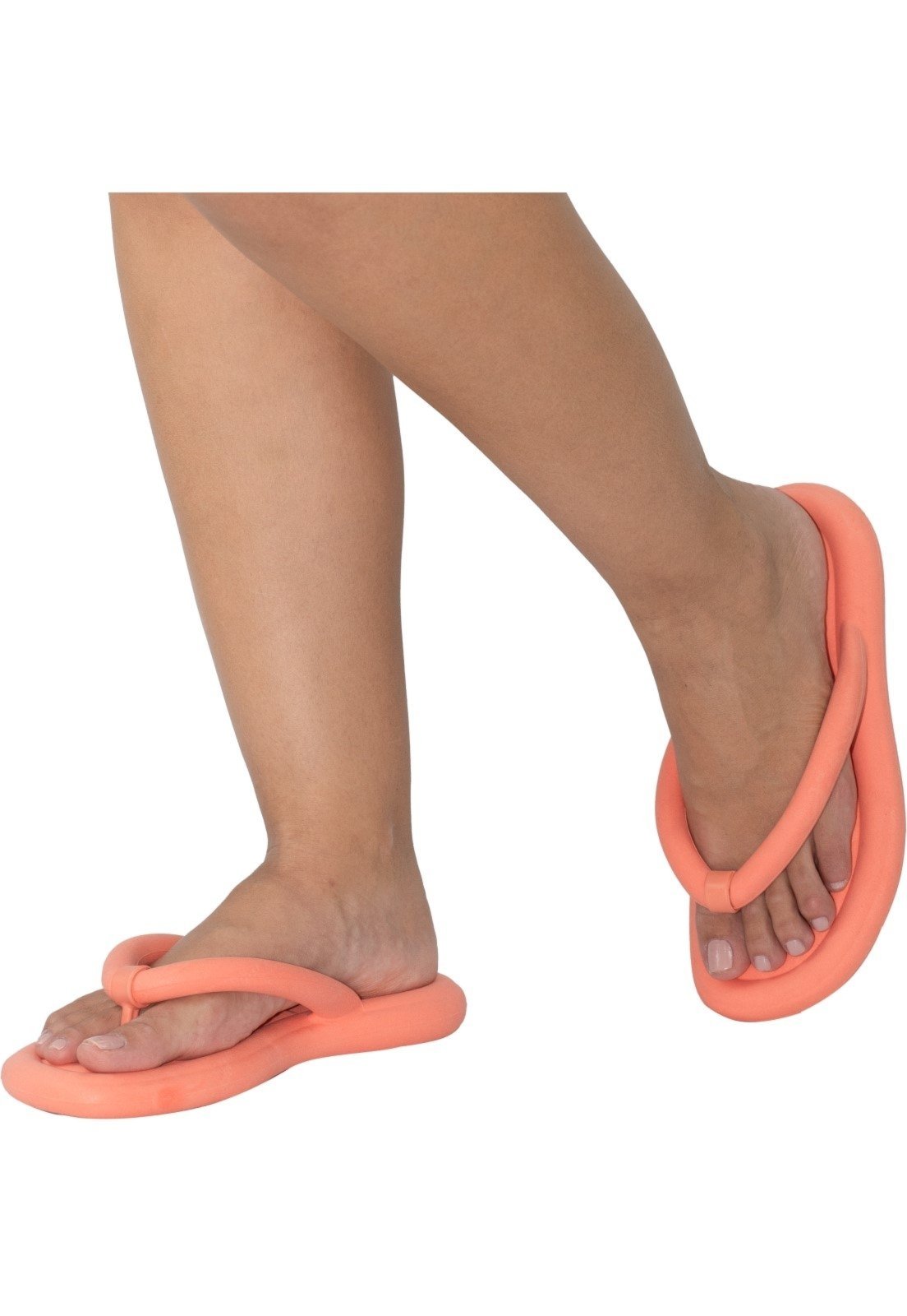 Vista 3 Chinelo Nuvem Lumiss Confortável Slide Macio Leve Salmão laranja LUMISS laranja