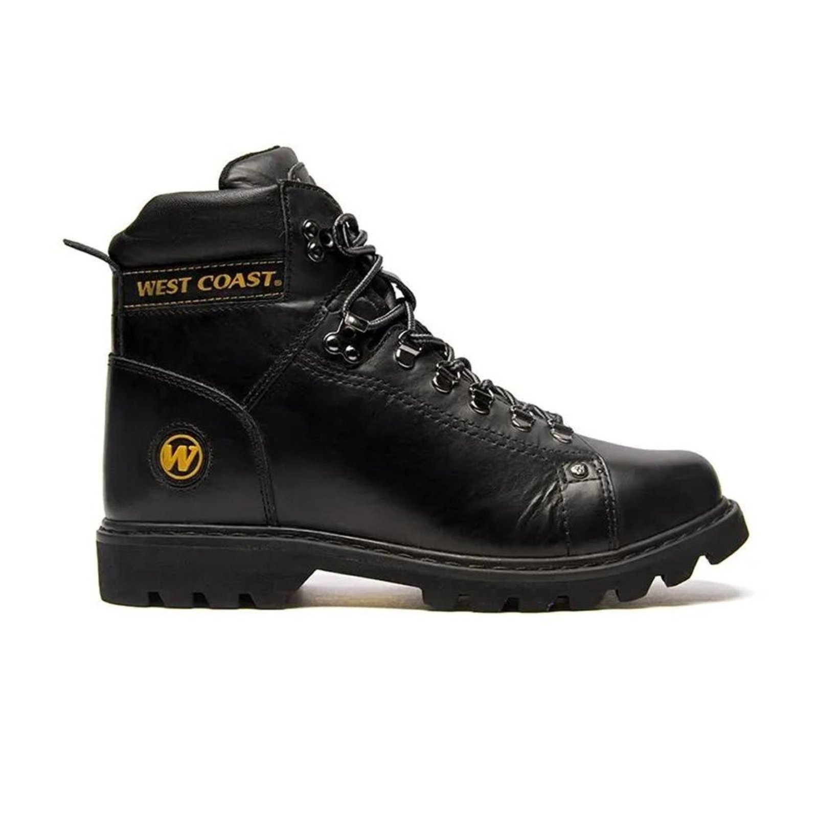 Bota West Coast Worker Classic Anilina Masculino Couro Preto Preto