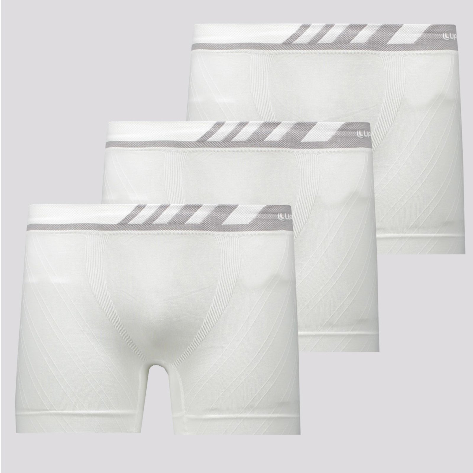 Kit de 3 Cuecas Boxer Lupo Especial Microfibra Branca