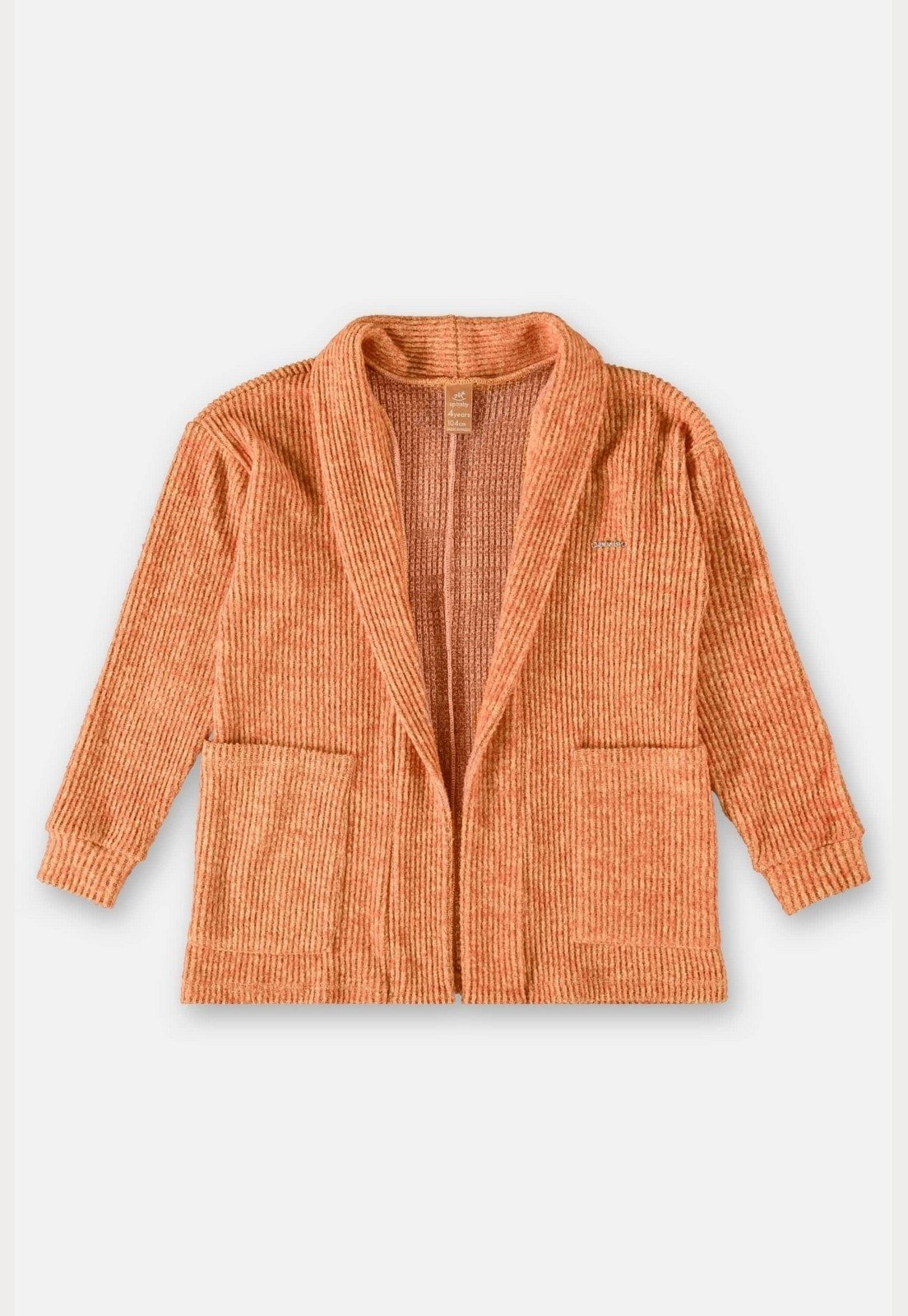 Infantil – Cardigan em Material Sintético para Menina Up Baby Laranja