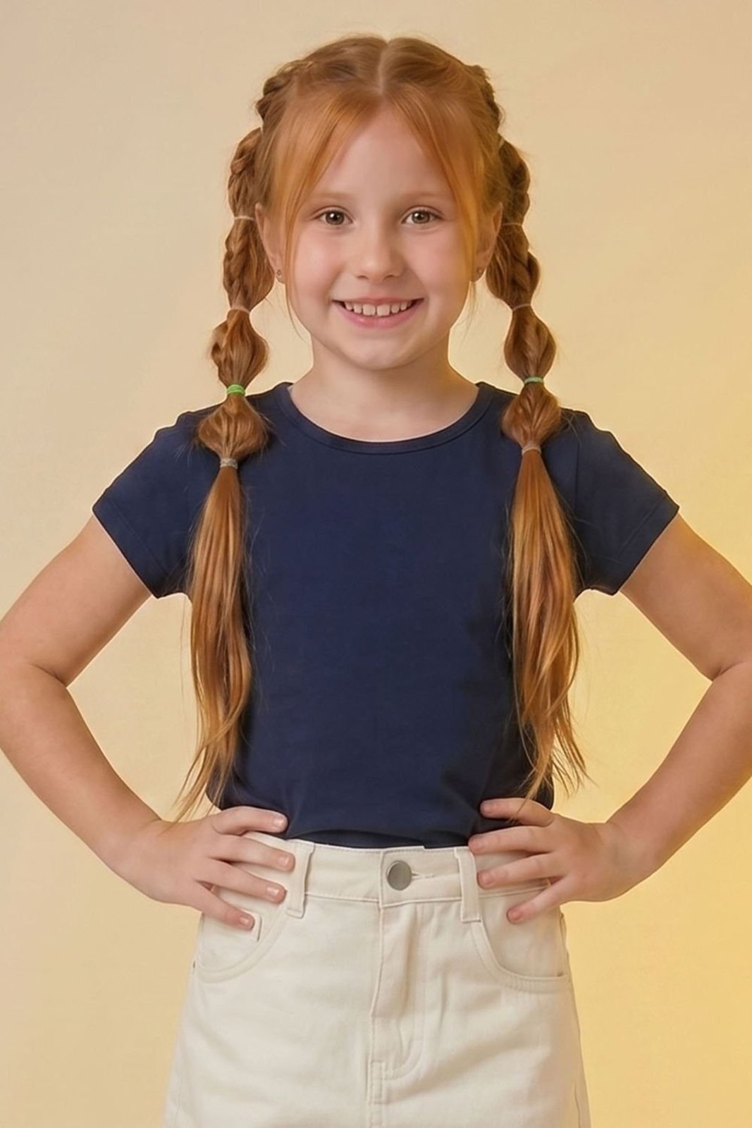 Infantil - Blusa Básica Menina Cotton Elian Azul