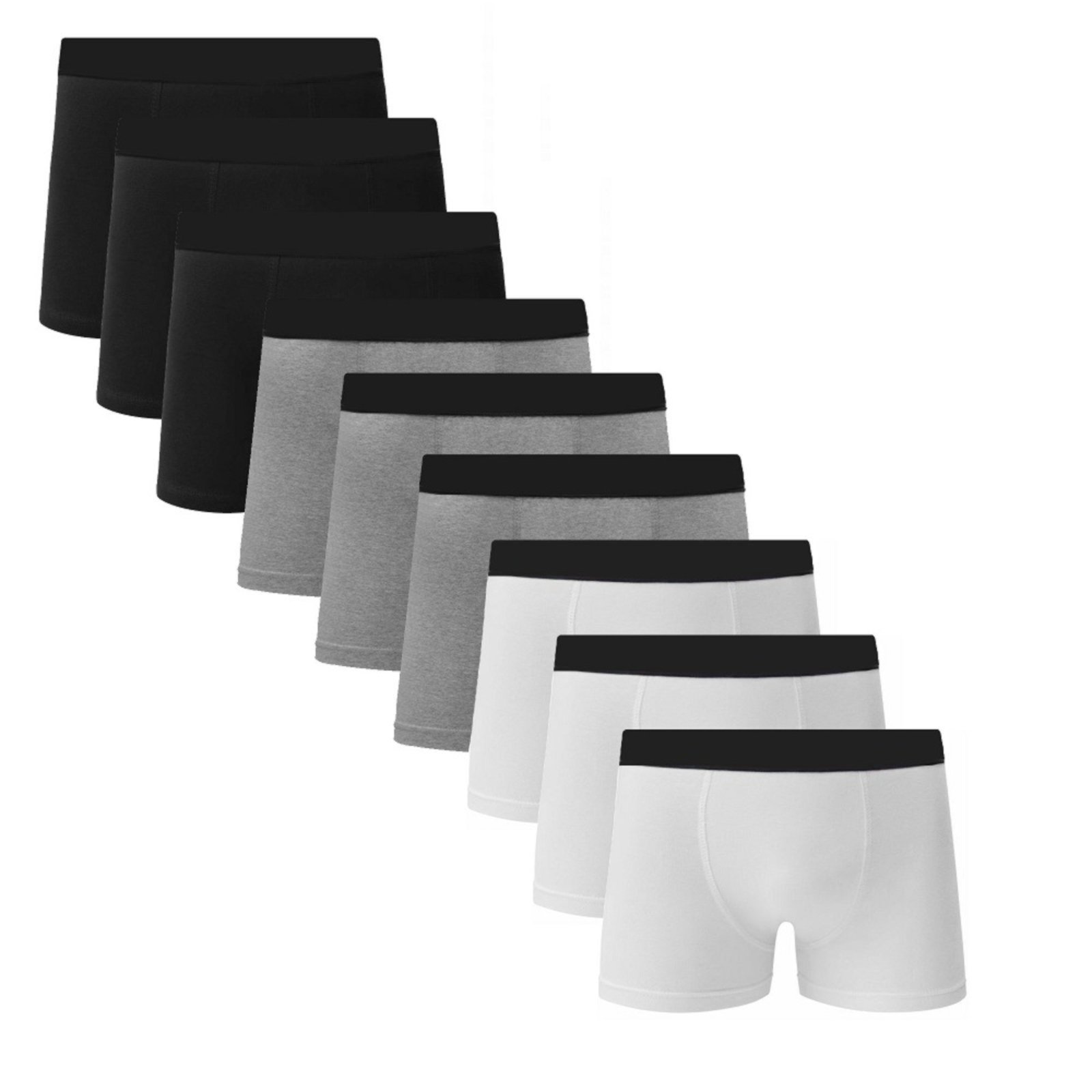 Vista 2 Kit 10 Cuecas Boxer Algodão Cotton Masculino Box C5 Sortido QLC SPORT multicolorido QLC SPORT multicolorido