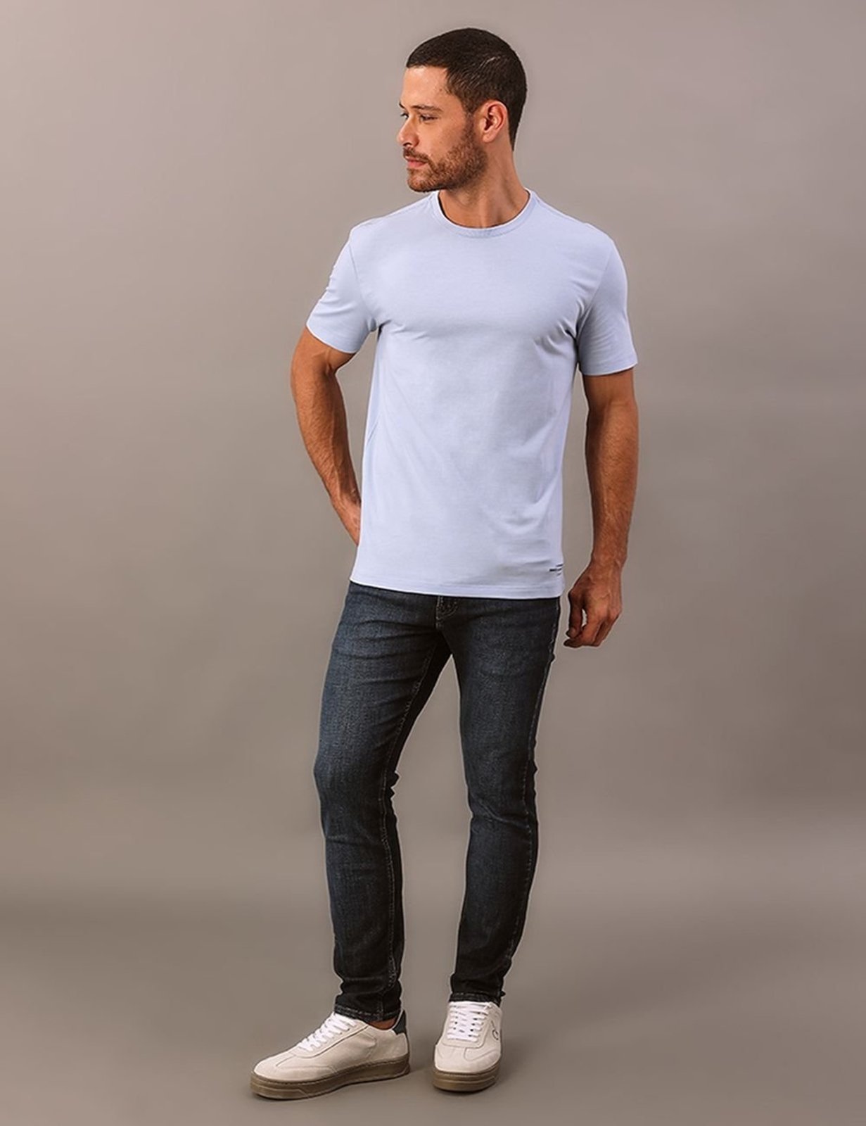Camiseta Manga Curta Calvin Klein Jeans Masculino Innate Connection - Azul Calvin Klein Jeans
