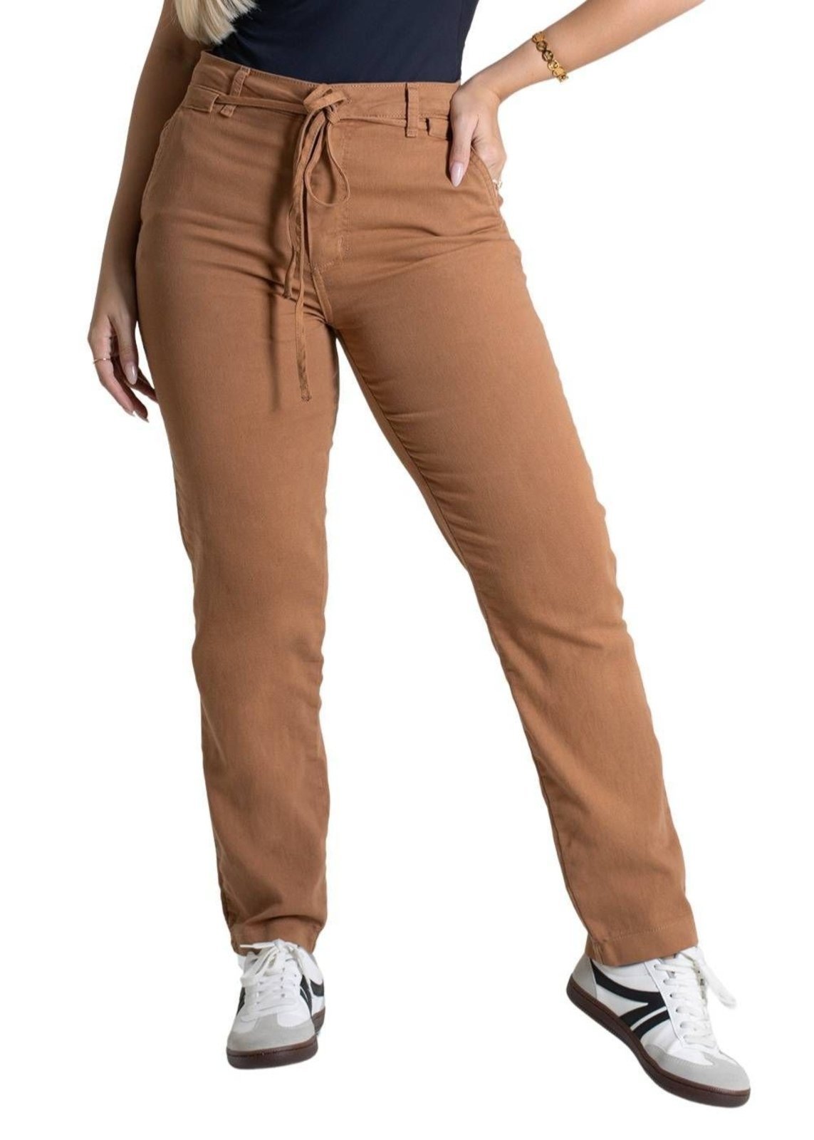 Calça Sarja Sawary Reta – 279673 – Bege – Sawary