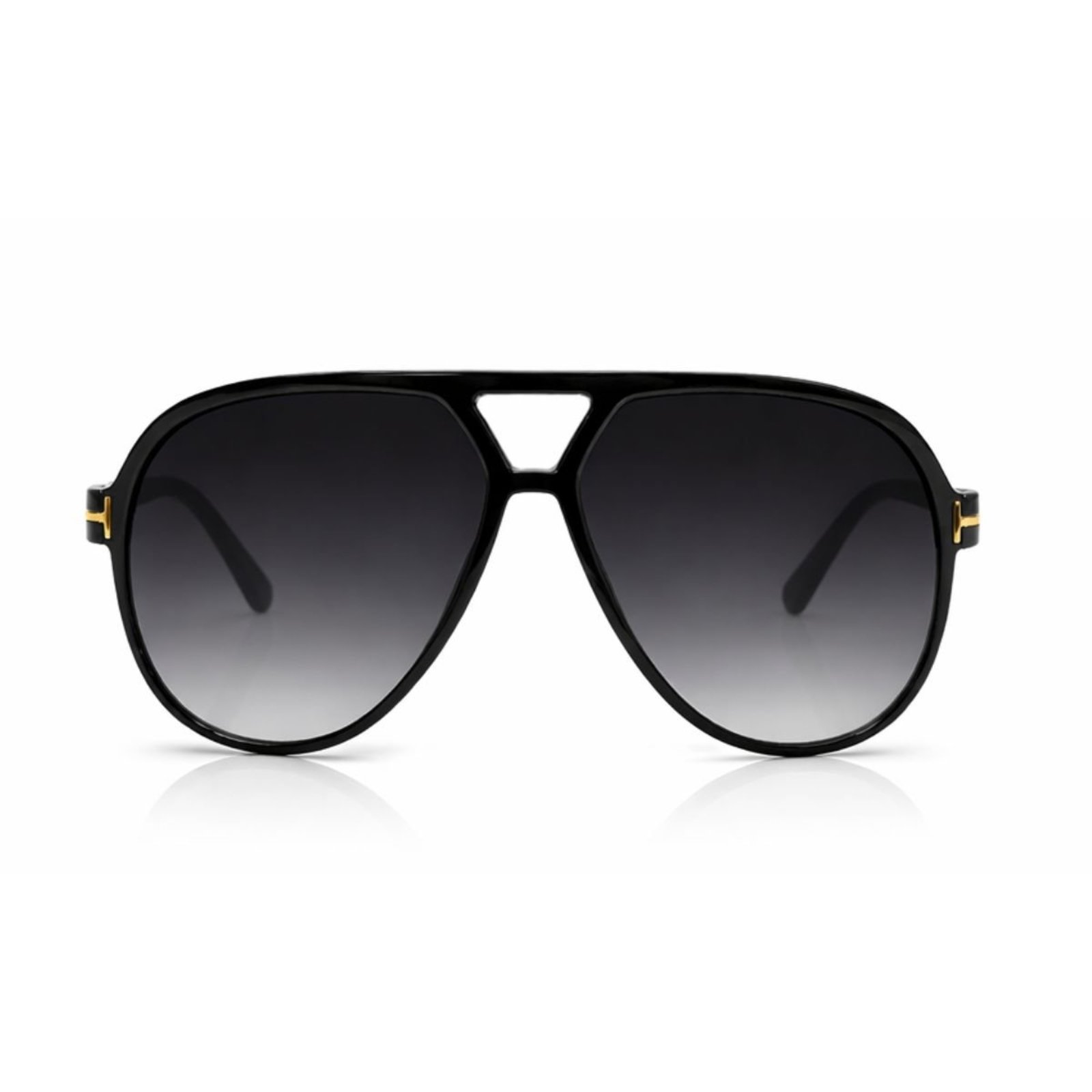 Óculos de Sol Oversized Aviador Premium Tendência Preto