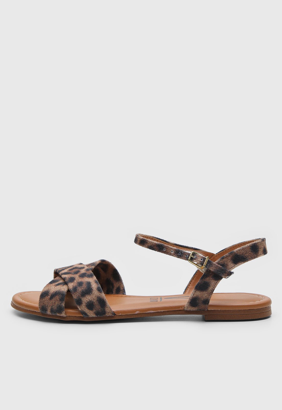 Rasteira Feminina Vizzano Animal Print Marrom