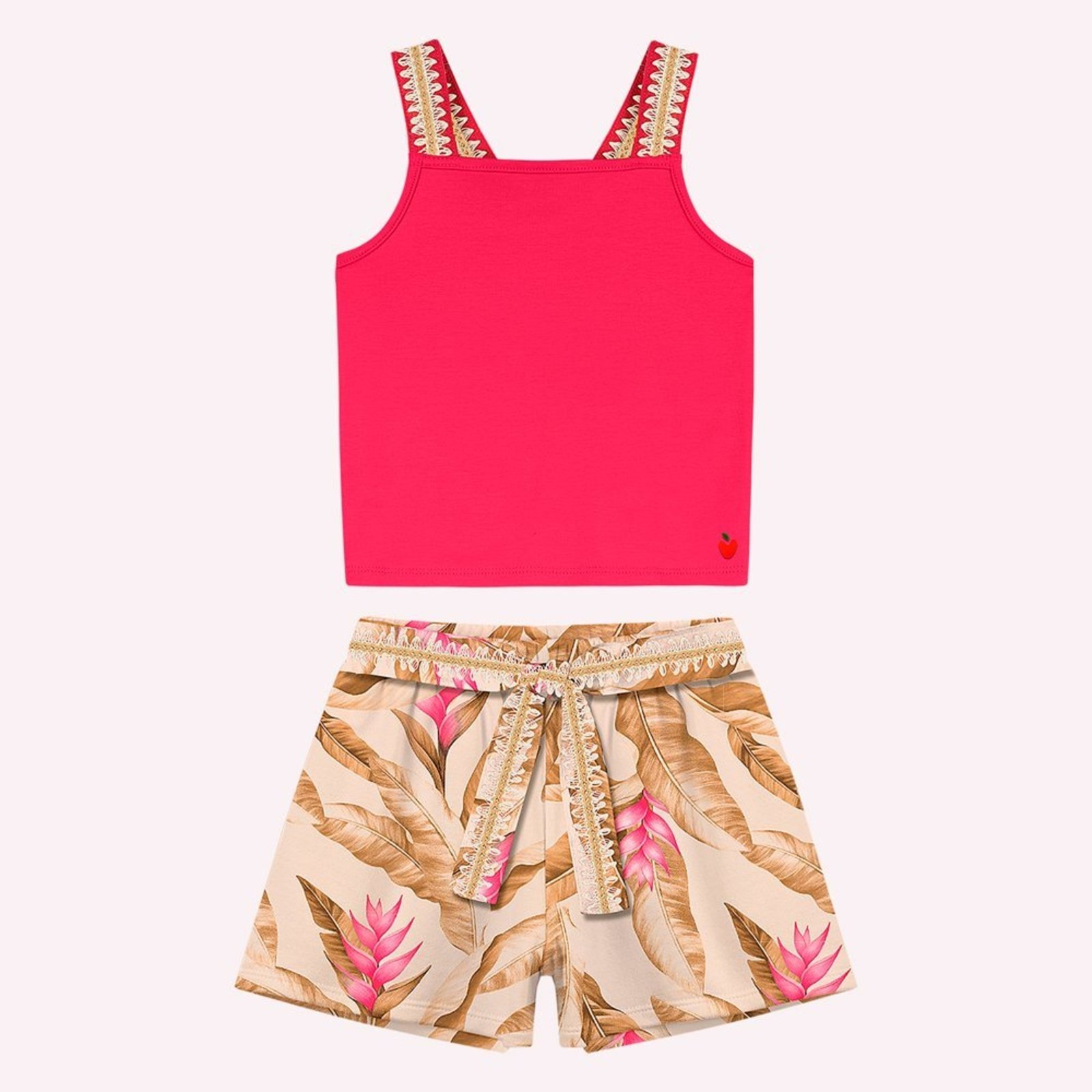 Infantil - Conjunto Menina Folhas Nanai