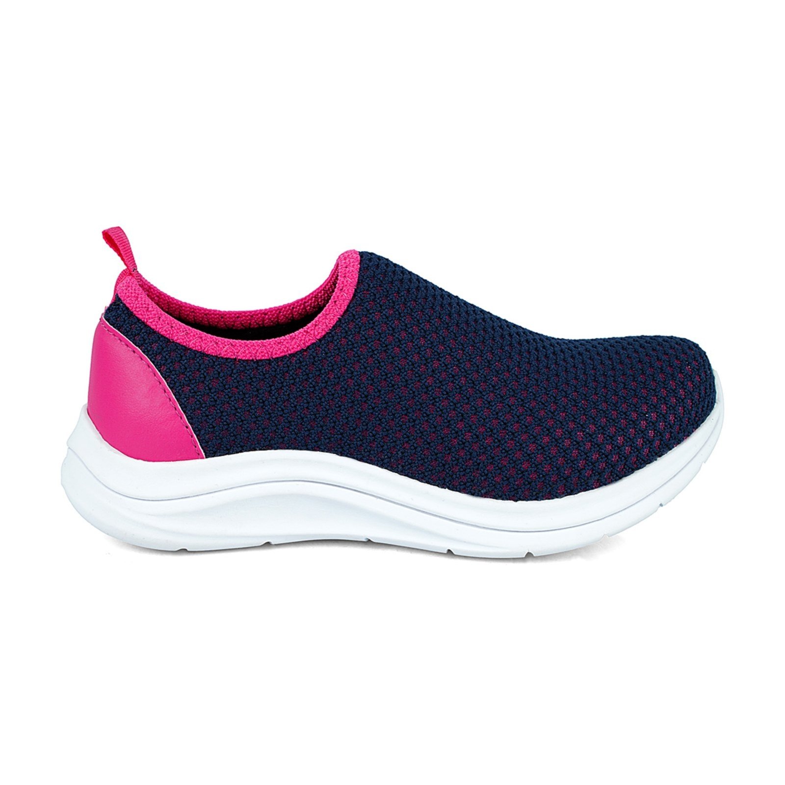 Infantil – Tênis Calce Fácil Feminino Menina Azul Marinho e Rosa Lulopé