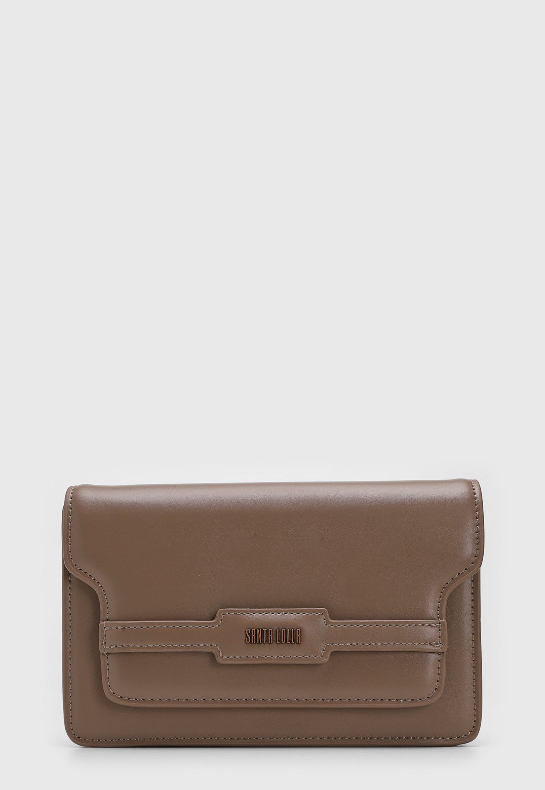 Bolsa Transversal Santa Lolla Logo Marrom