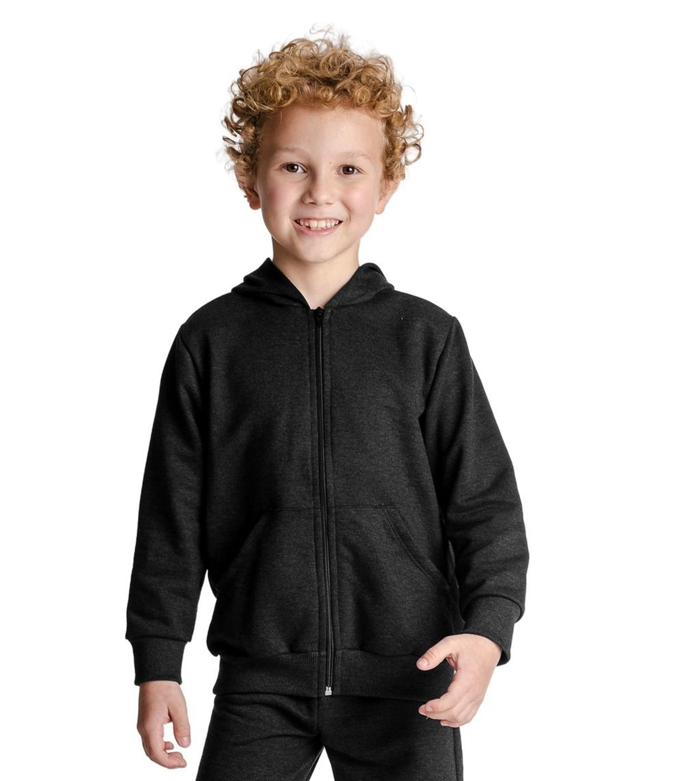 Infantil - Jaqueta Moletom com Capuz Rovitex Preto