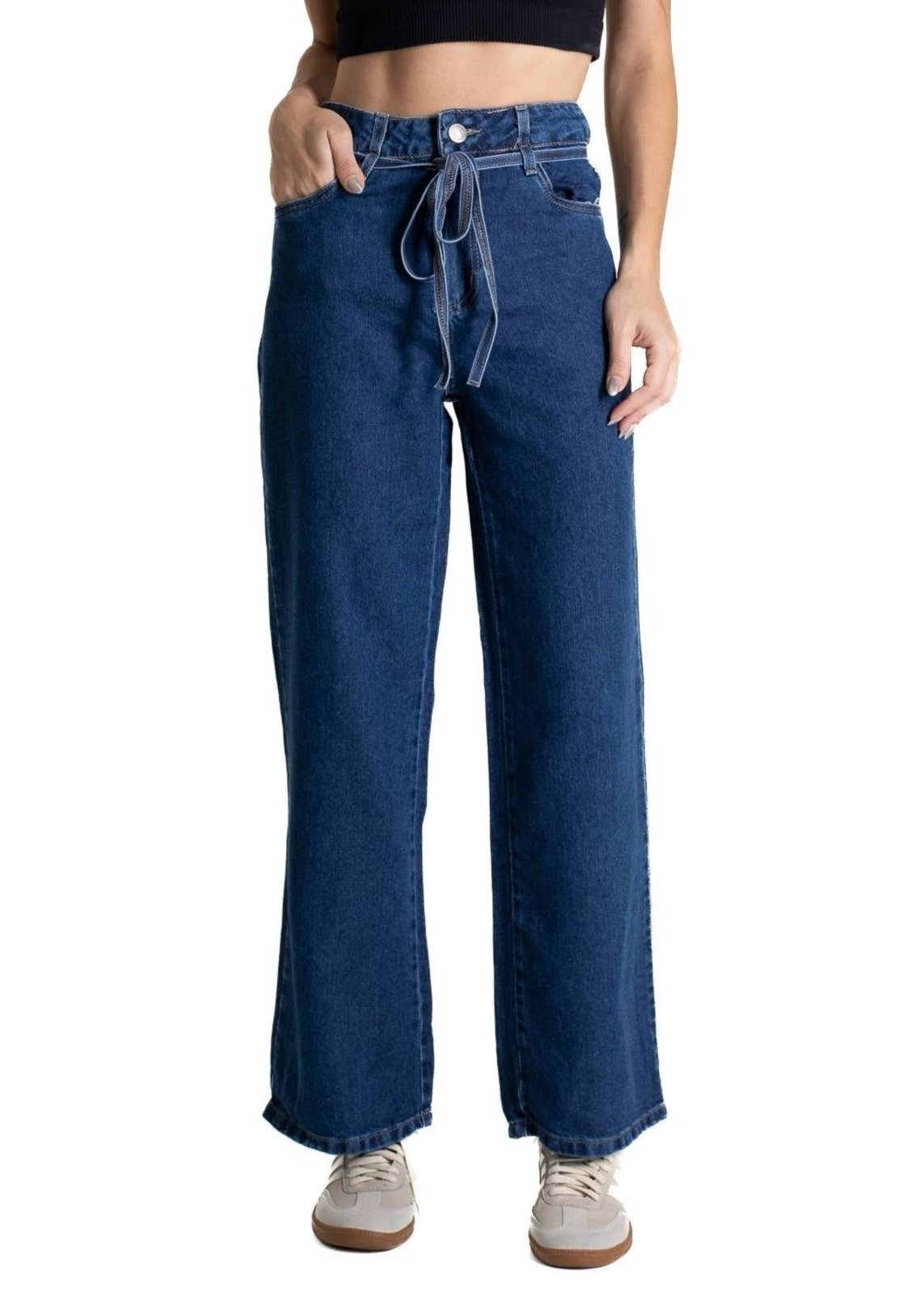 Calça Jeans Sawary Wide Leg Petit – 280814 – Azul – Sawary