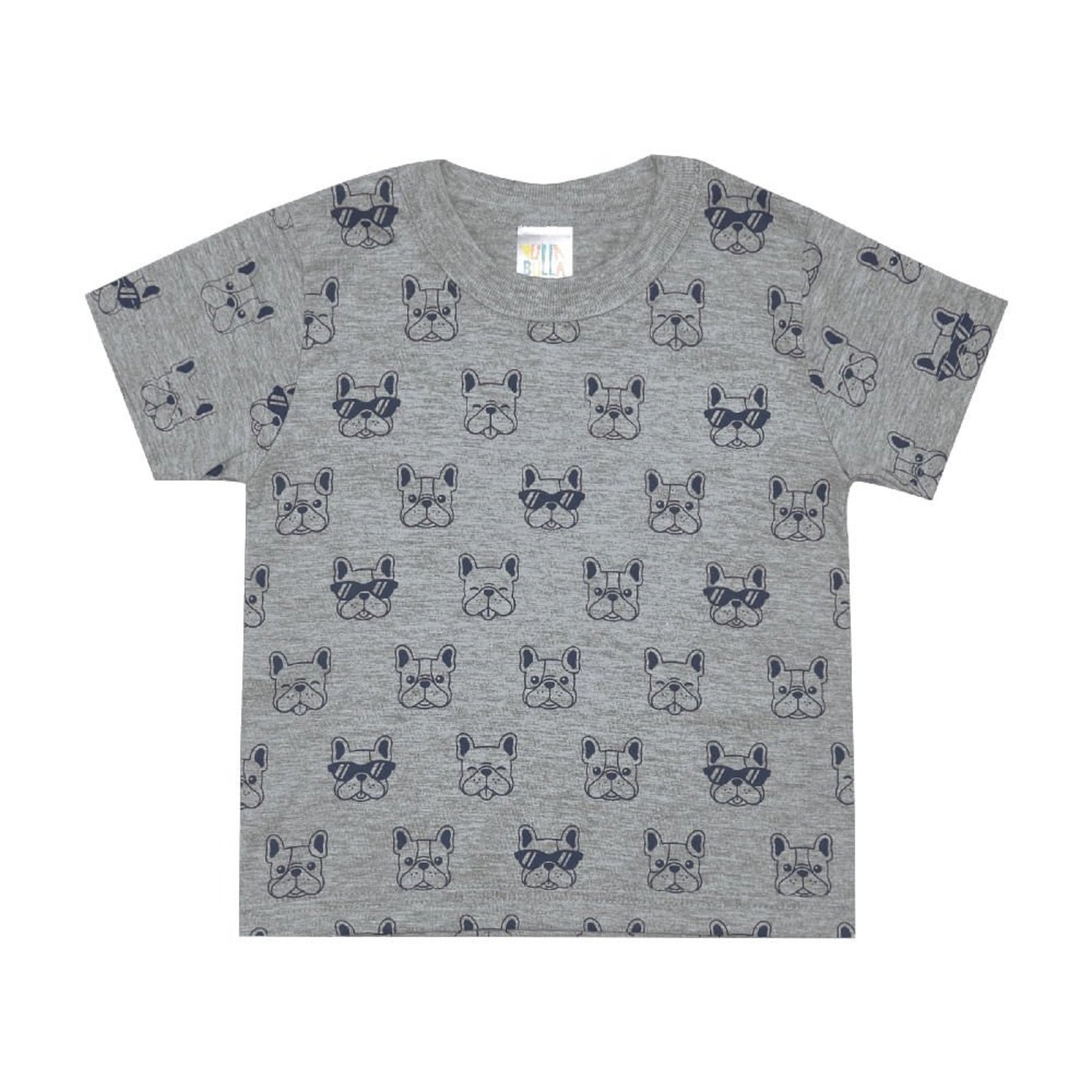 Infantil - Camiseta Menino - Mescla Cinza - 48254-567