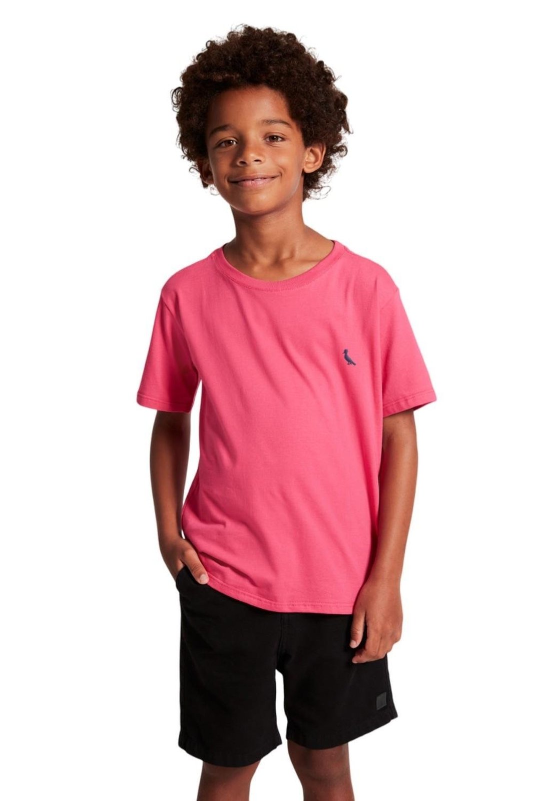 Vista 2 Infantil - Camiseta Gota Pica Pau Bordado Reserva Mini rosa Reserva Mini rosa