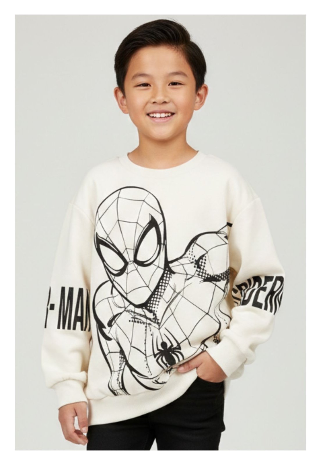 Infantil - Casaco Disney Masculino Homem Aranha Oversized