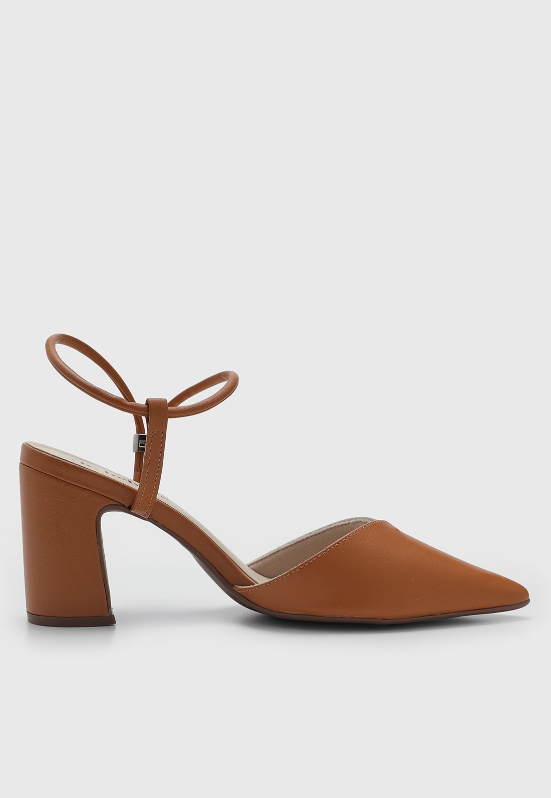 Vista 3 Scarpin Feminino cê Salto Bloco Médio BEBECÊ caramelo BEBECÊ caramelo