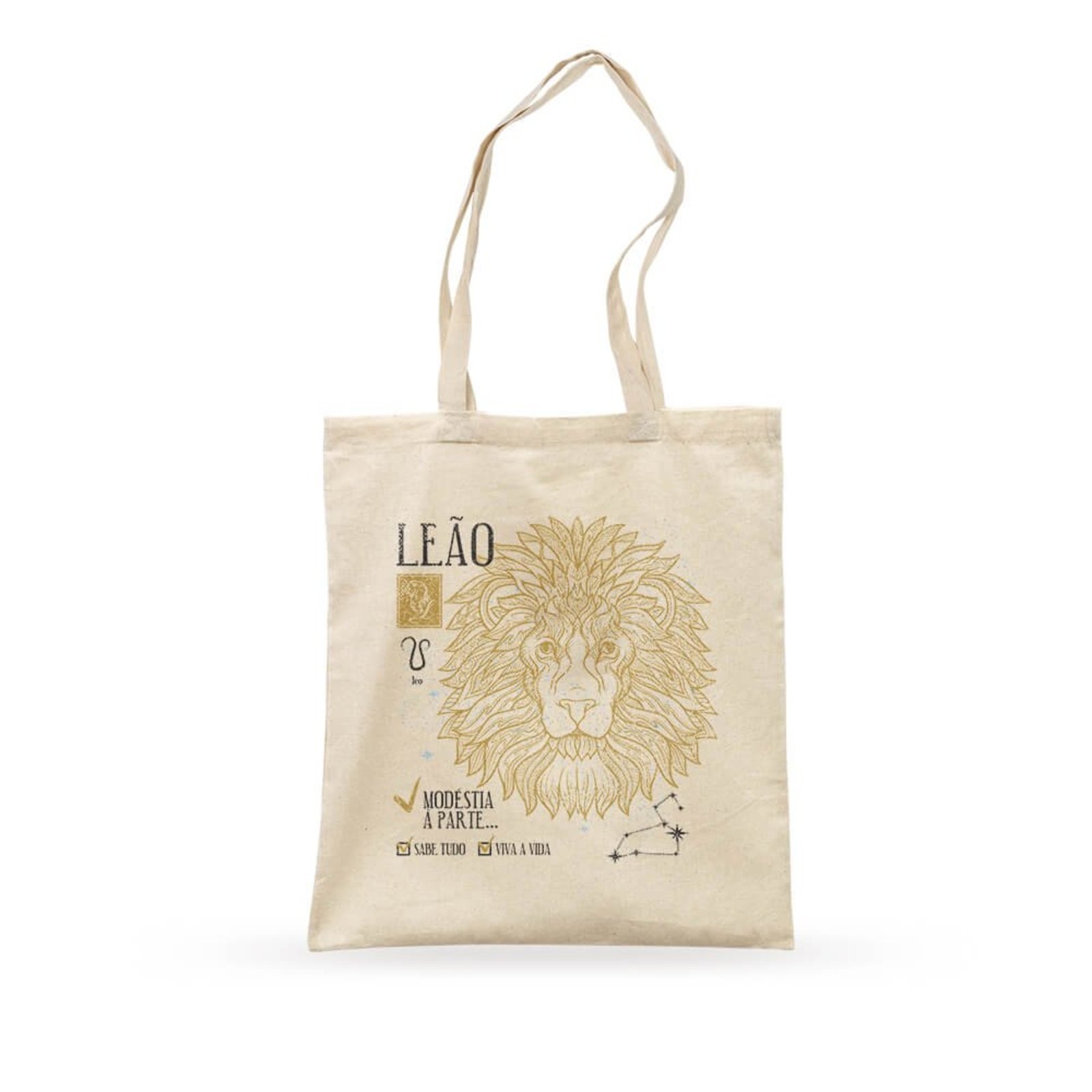 Ecobag Signo Leão - Bege - Casual - Studio Geek