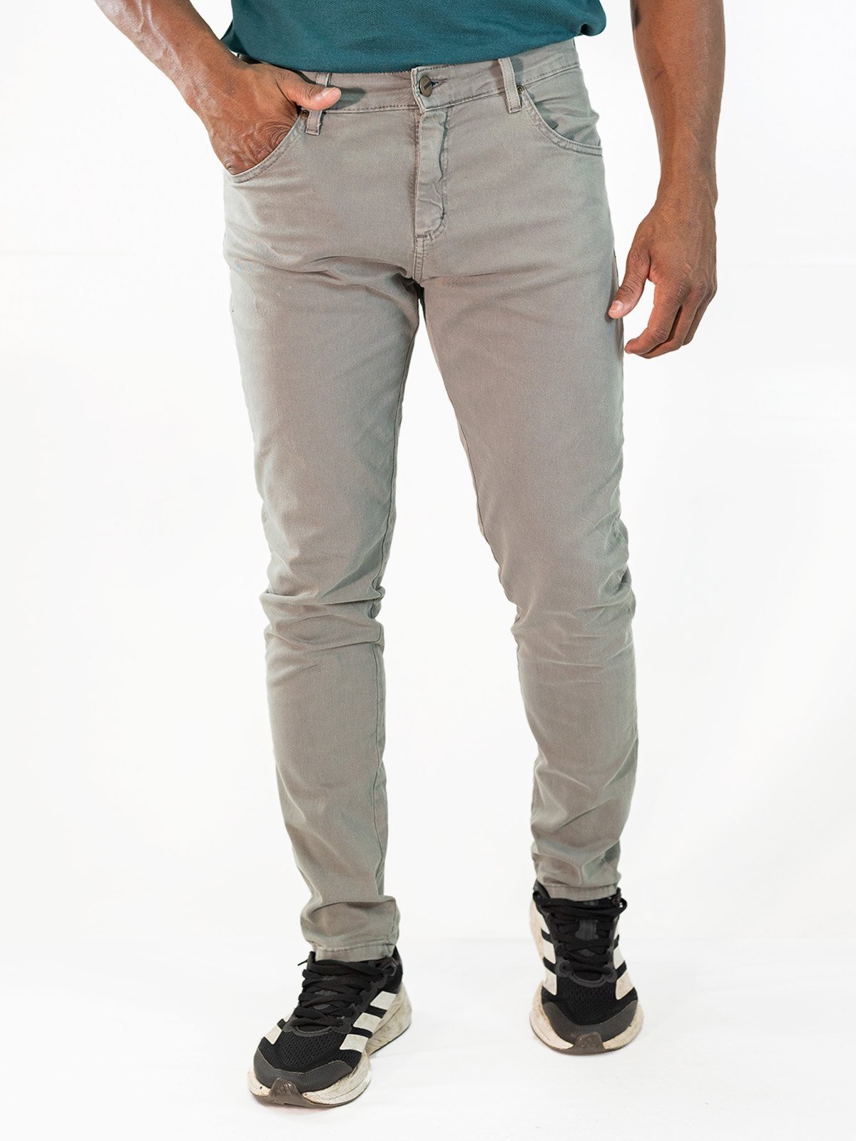 Calça Masculina Slim Sarja Cores Neutras Elastano Anticorpus
