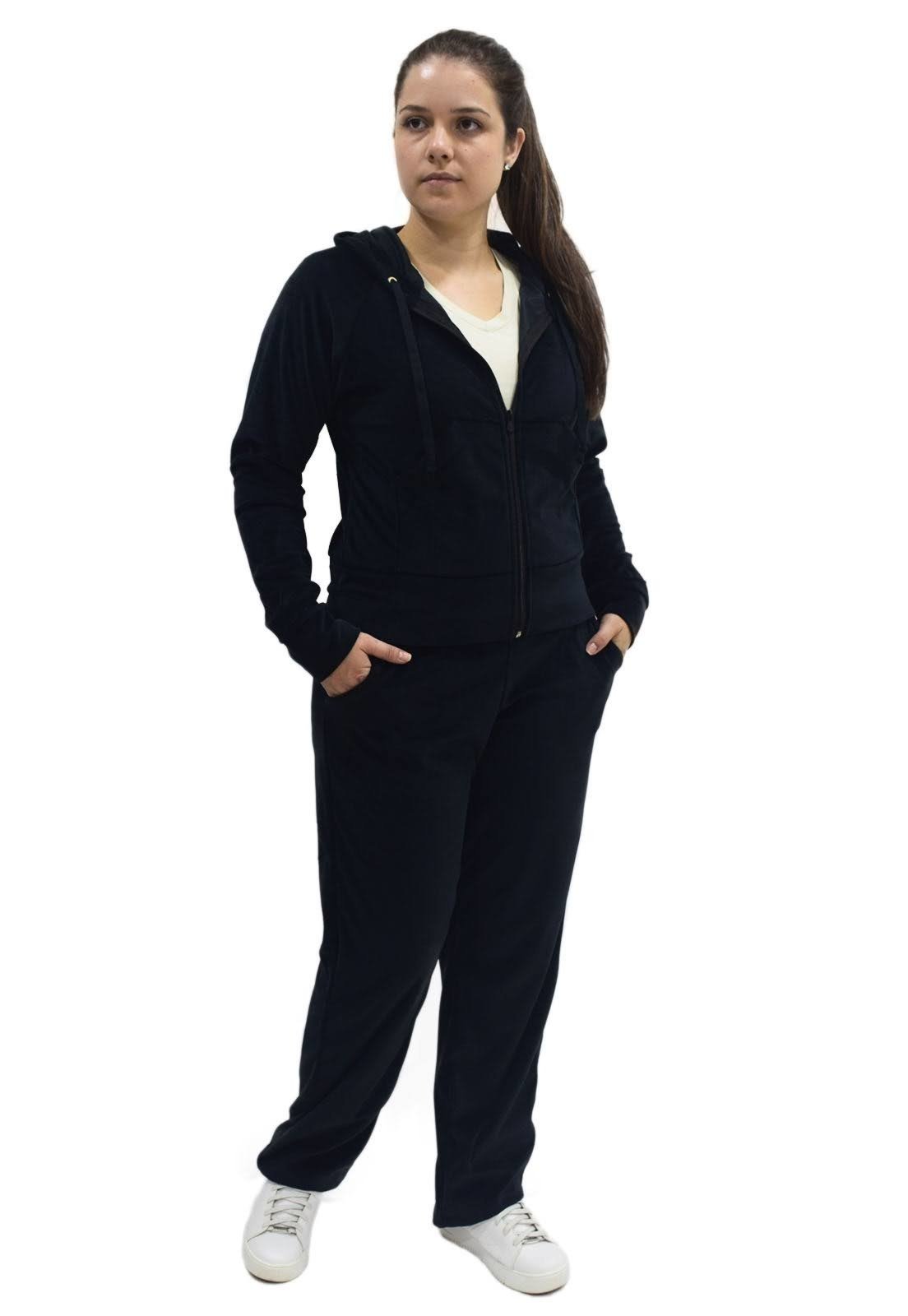 Conjunto Veludo Plush Butu Biru Feminino Preto